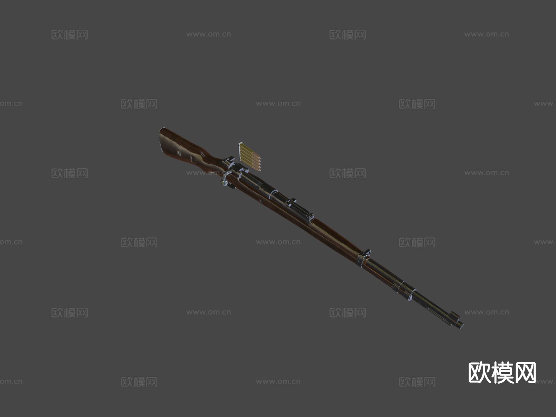 卡宾枪su模型下载（渲染图7）