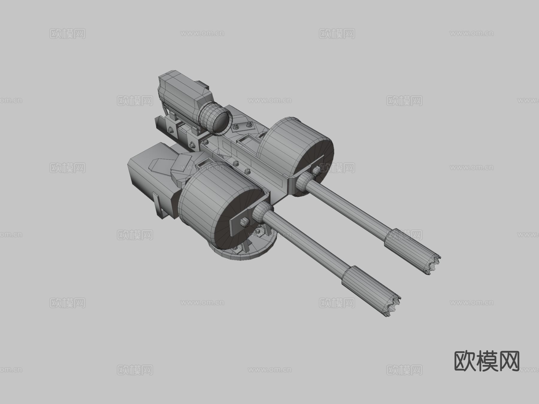 霰弹炮塔末日后武器su模型