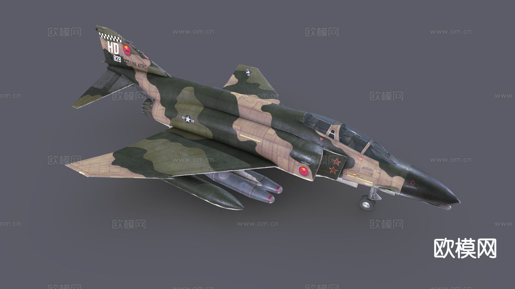 幻影战斗机su模型下载（渲染图2）