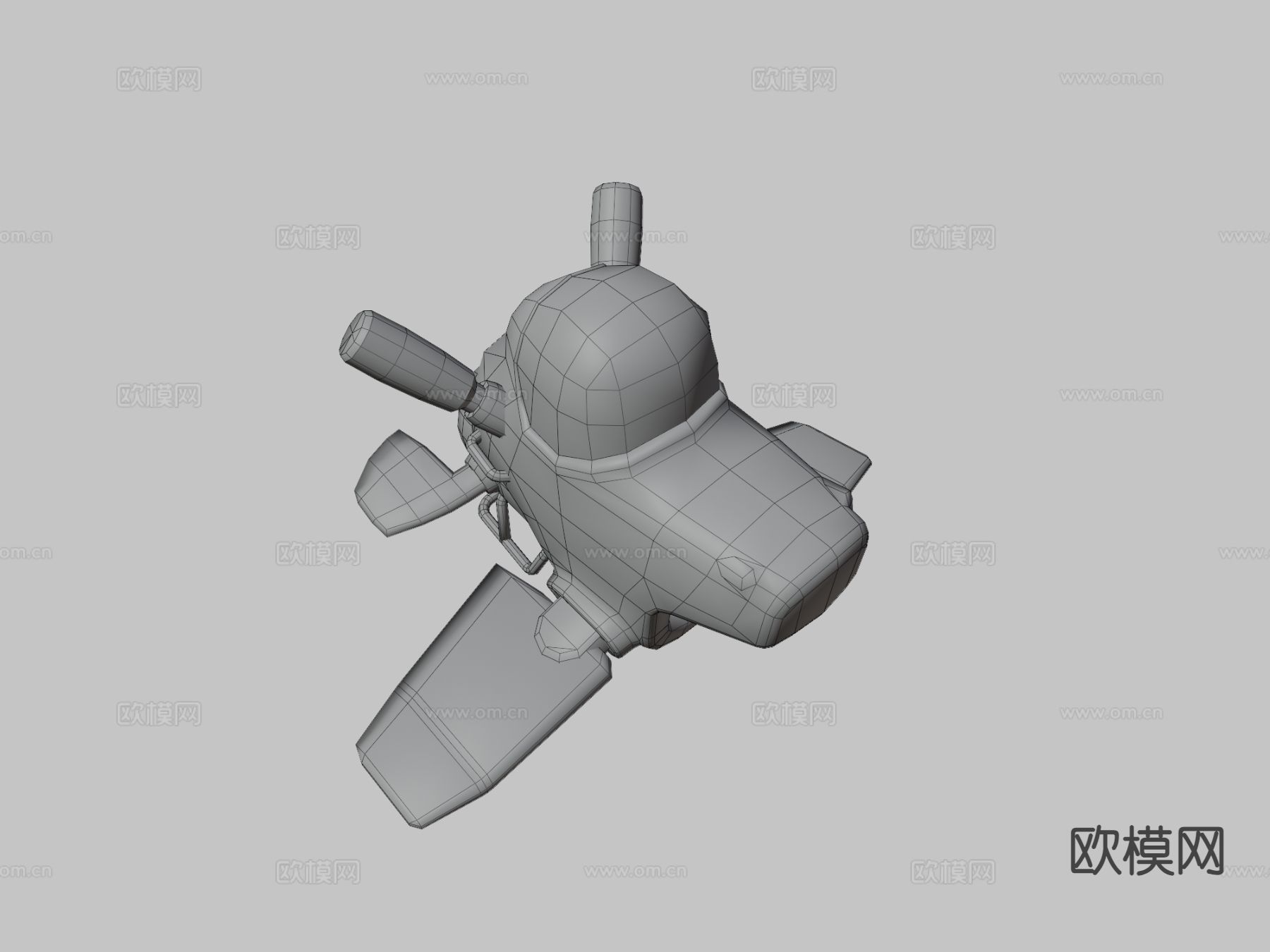 卡通太空船su模型