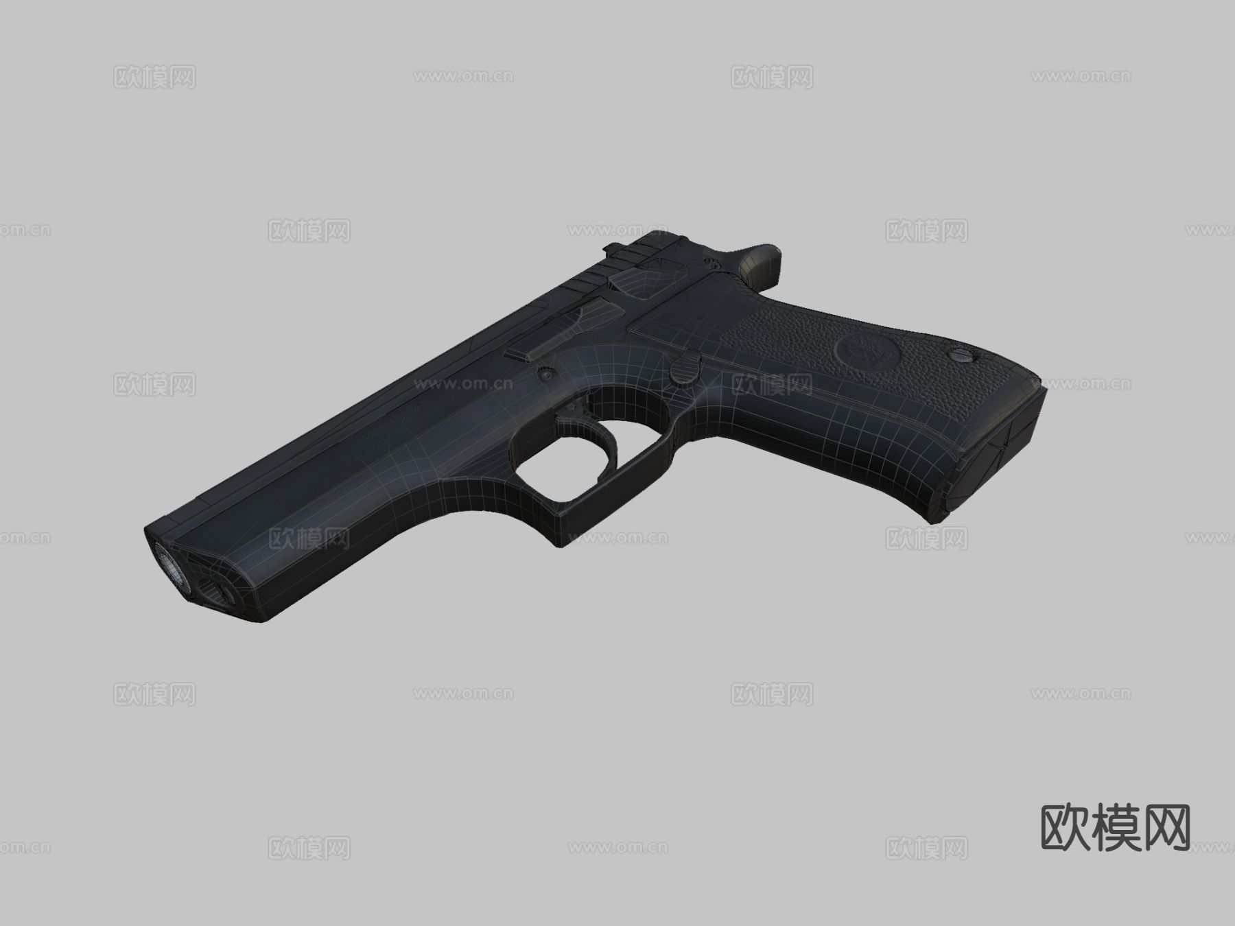 耶利哥手枪su模型下载（渲染图1）