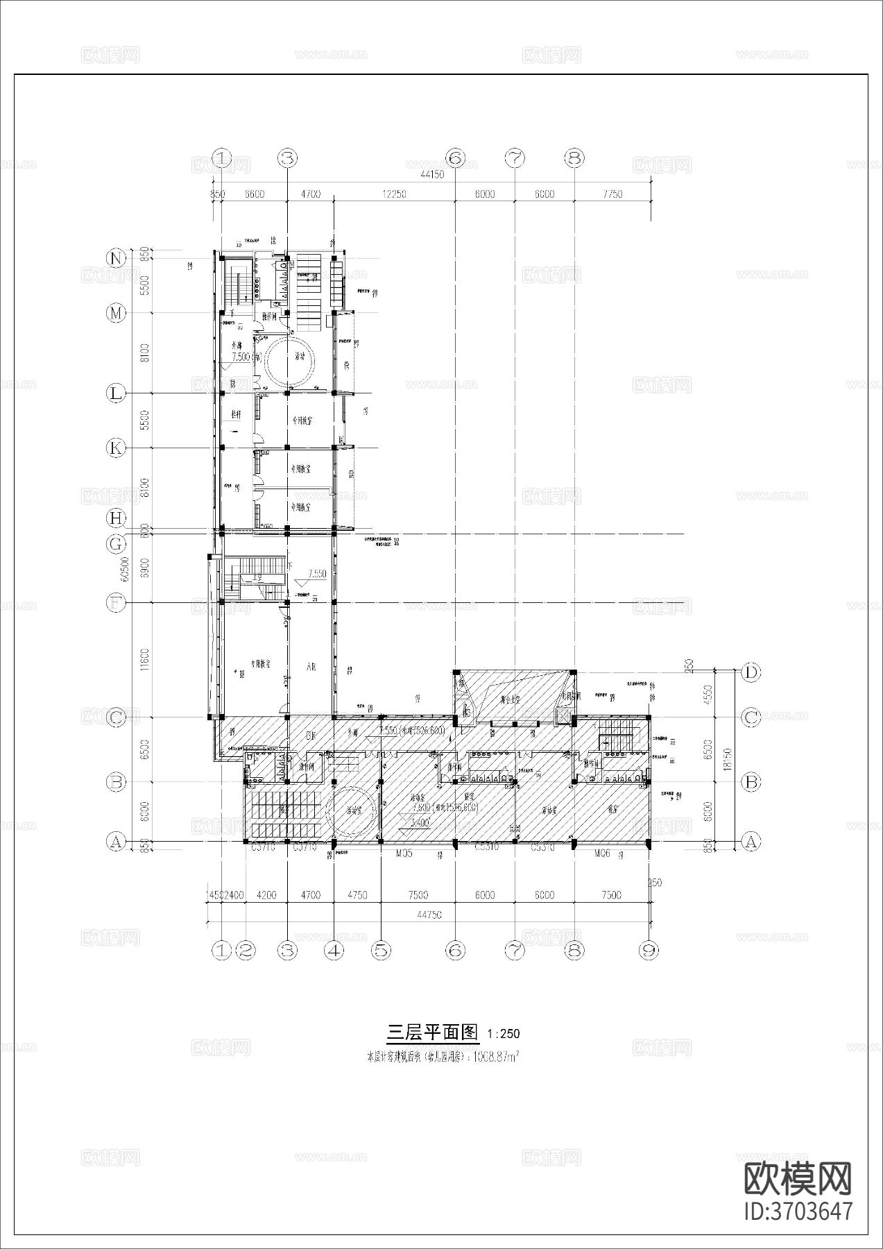 3层幼儿园CAD施工图