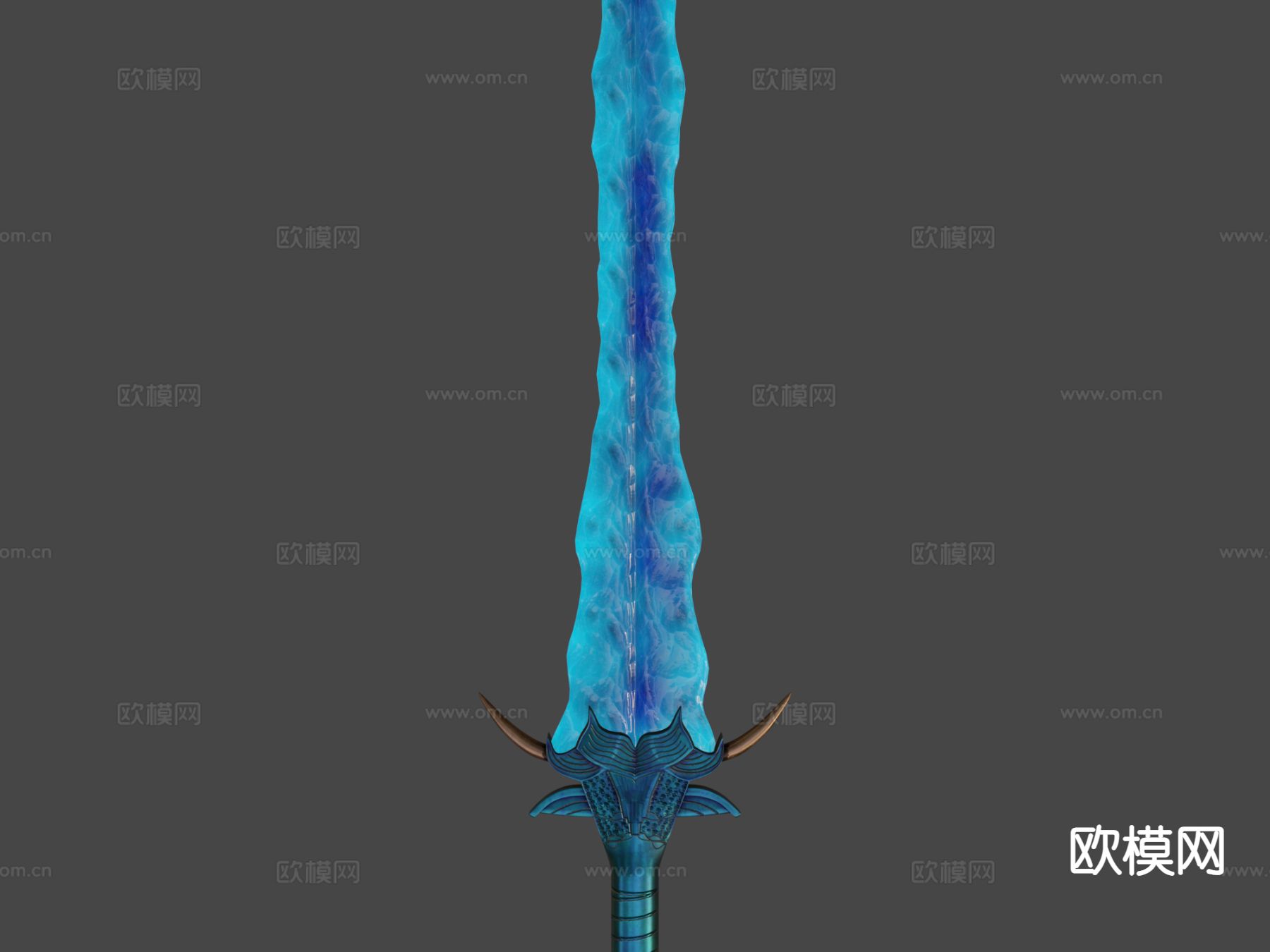 蓝色的剑su模型下载（渲染图6）