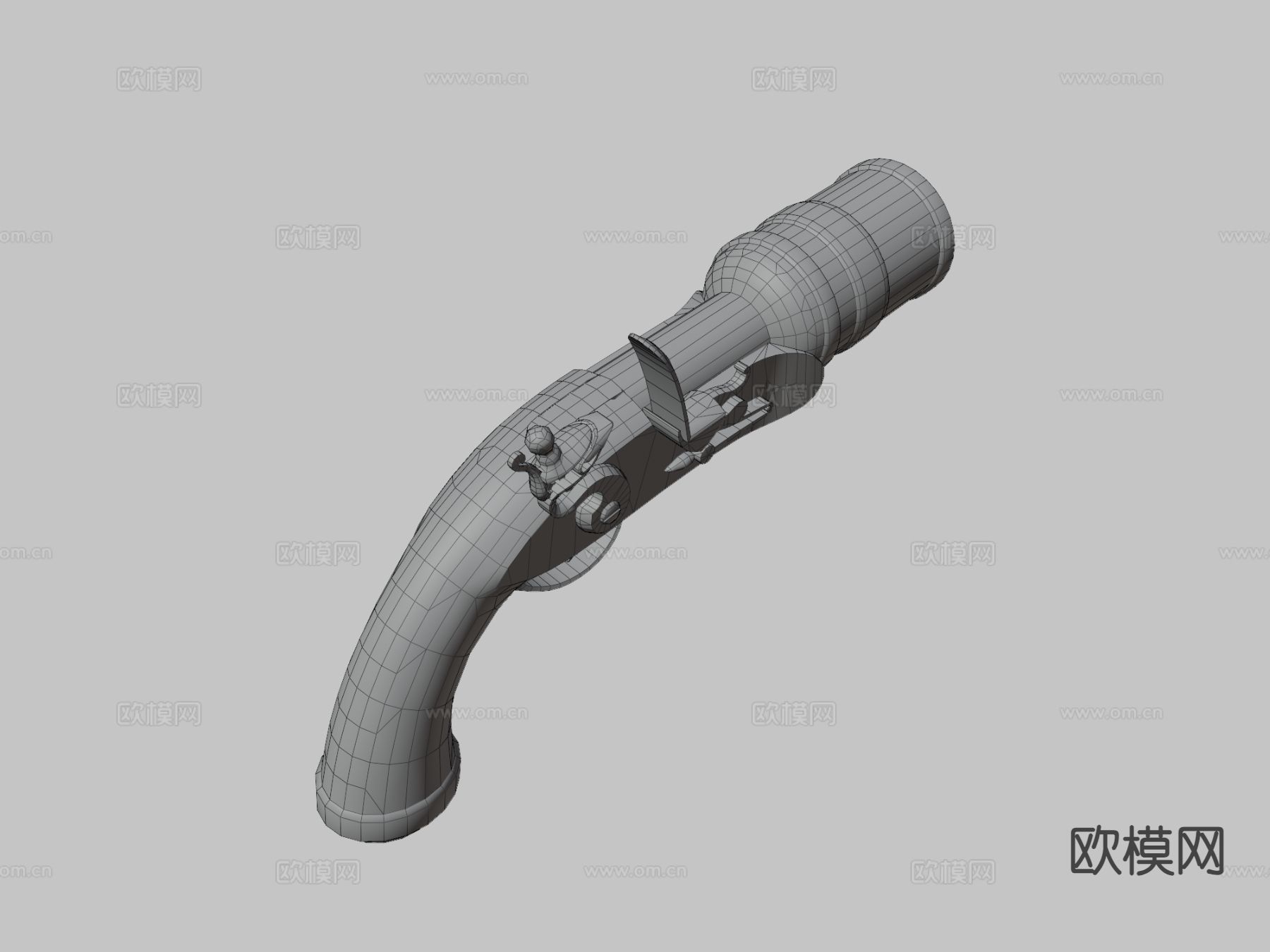 燧发手雷发射器su模型