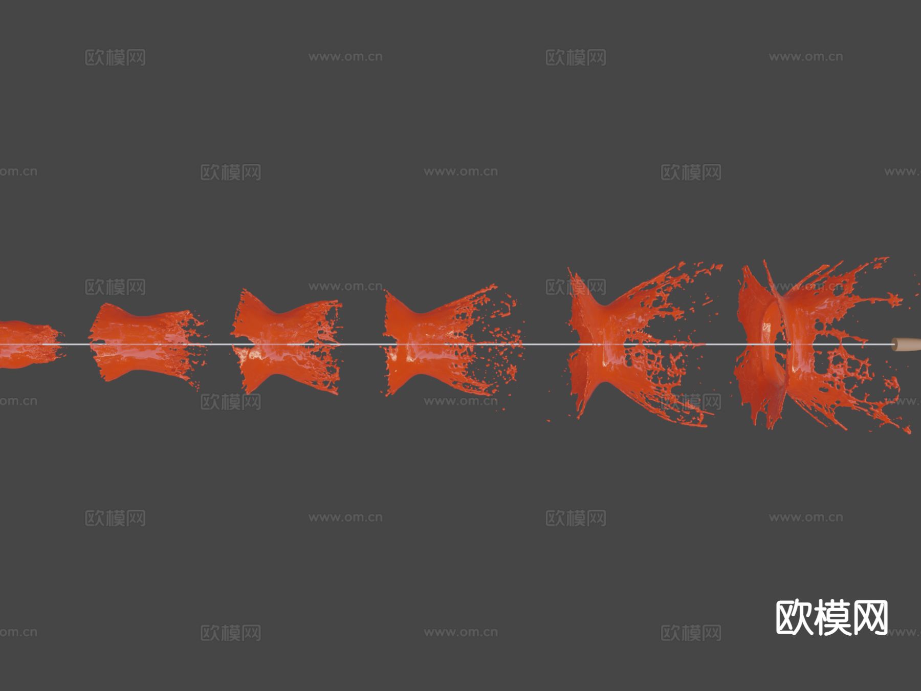 溅射包02-子弹射击su模型下载（渲染图5）