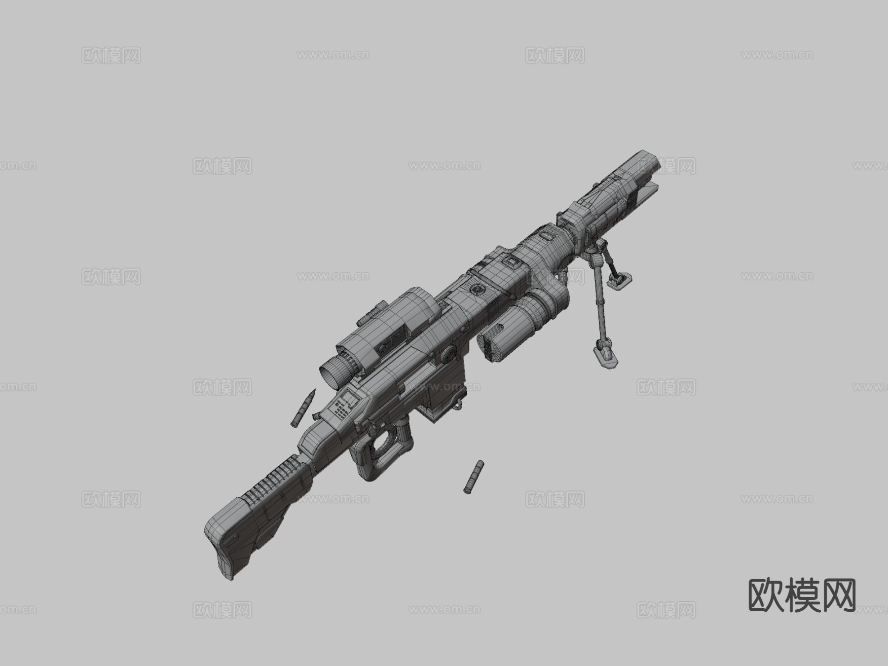 狙击枪su模型下载（渲染图3）