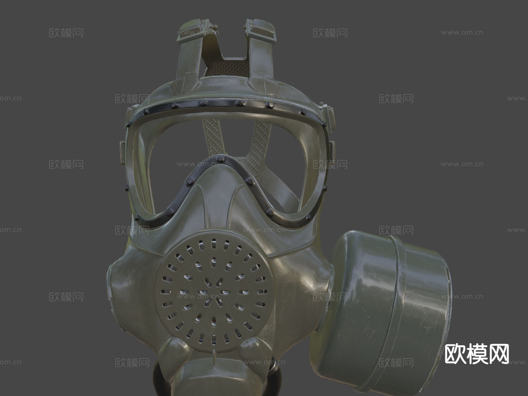 PMK-4防毒面具su模型下载（渲染图5）