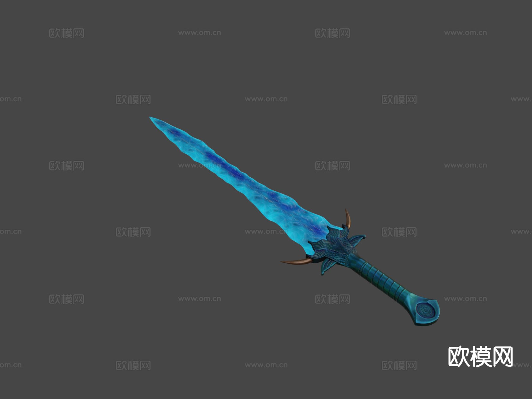 蓝色的剑su模型下载（渲染图4）