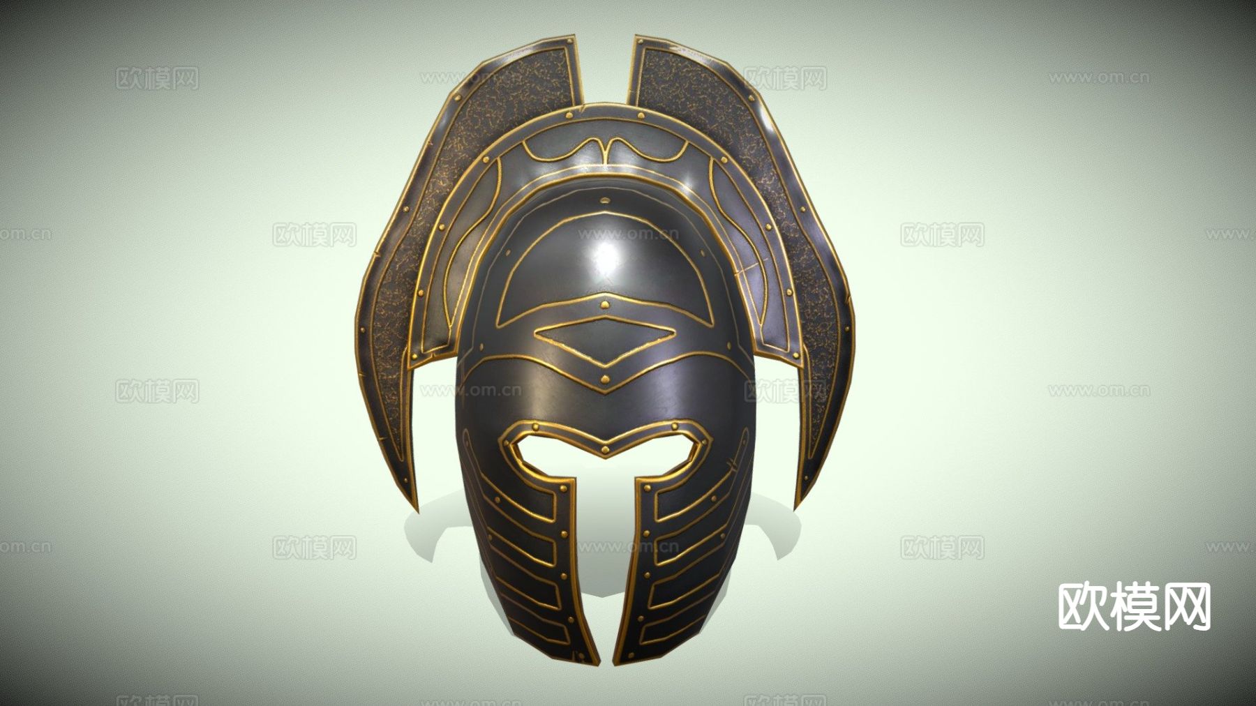 幻想人类头盔su模型下载（渲染图2）