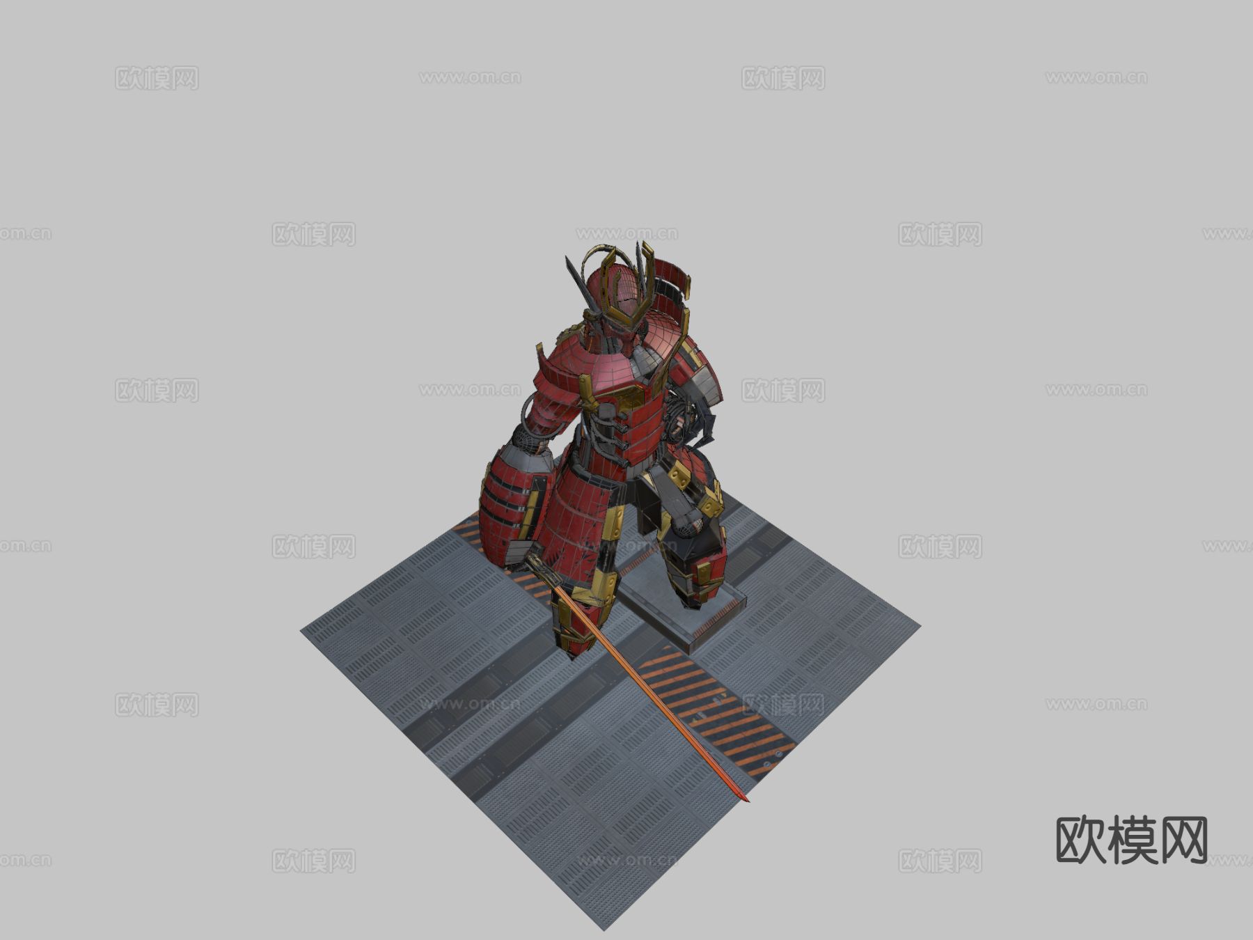 武士机甲su模型下载（渲染图3）