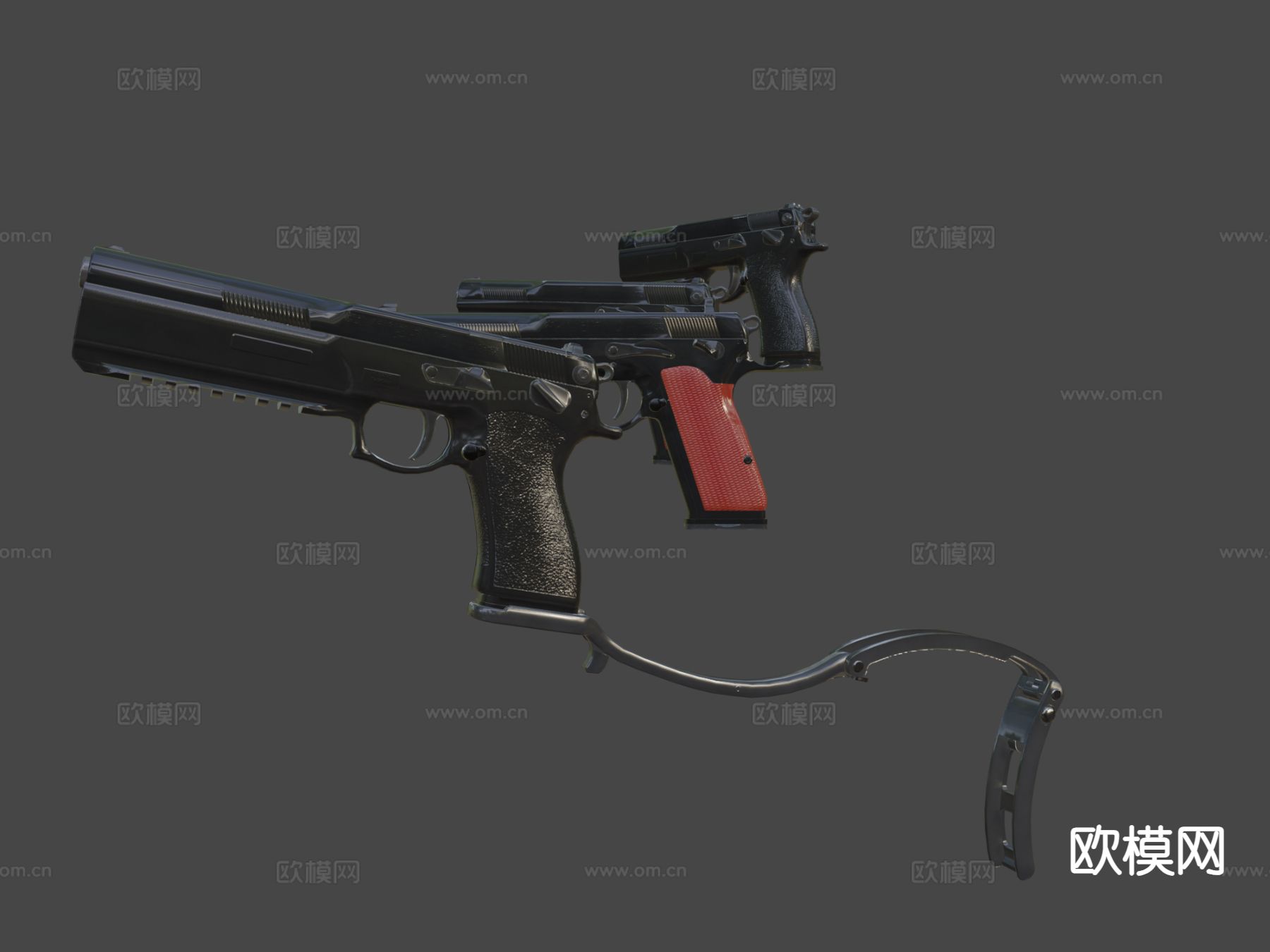 FK Brno和PSD手枪su模型下载（渲染图7）