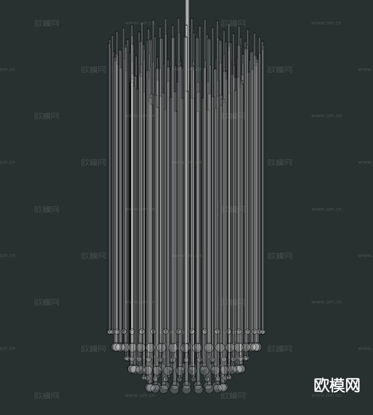 现代水晶吊灯su模型