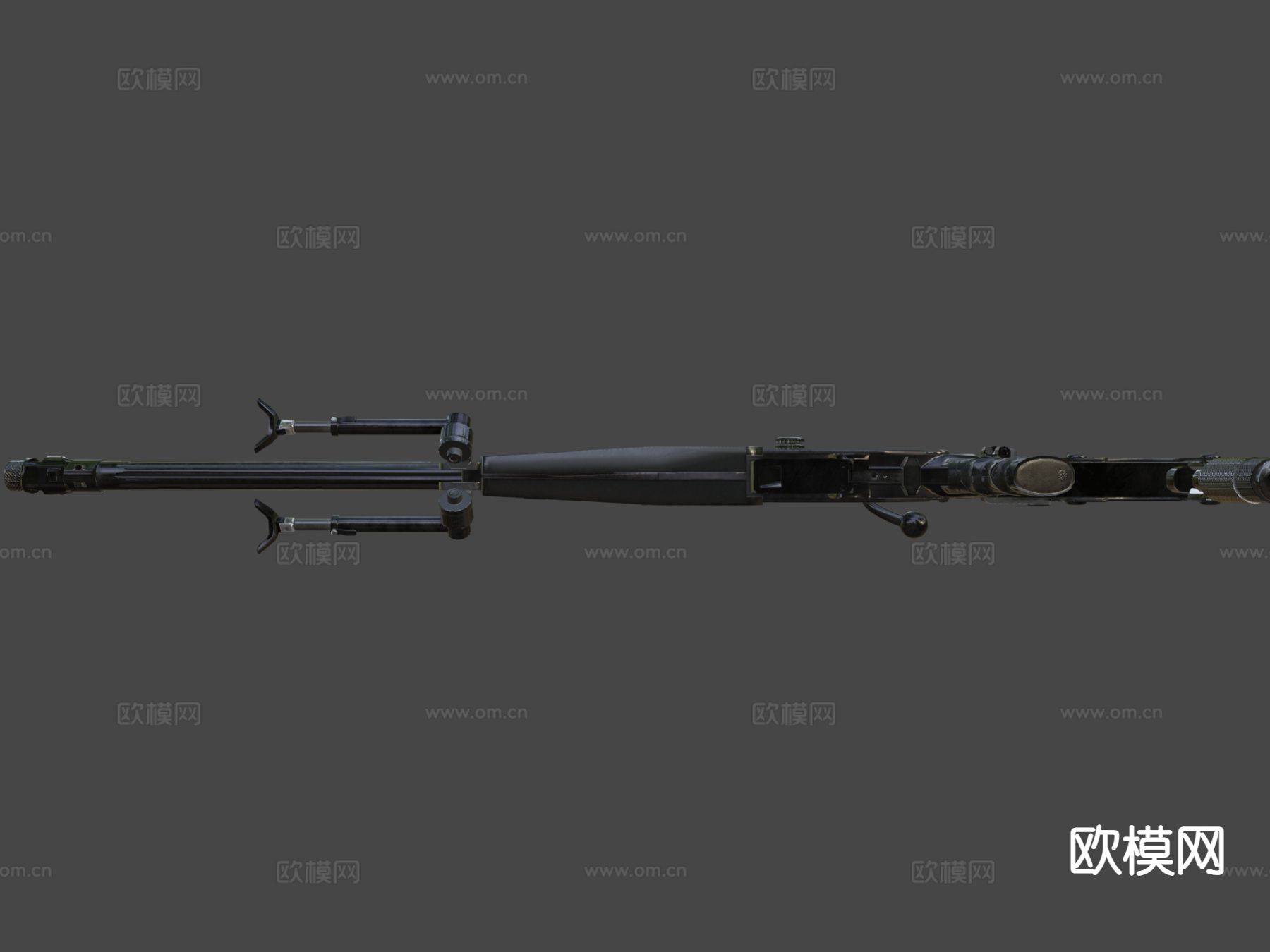 狙击步枪su模型下载（渲染图4）