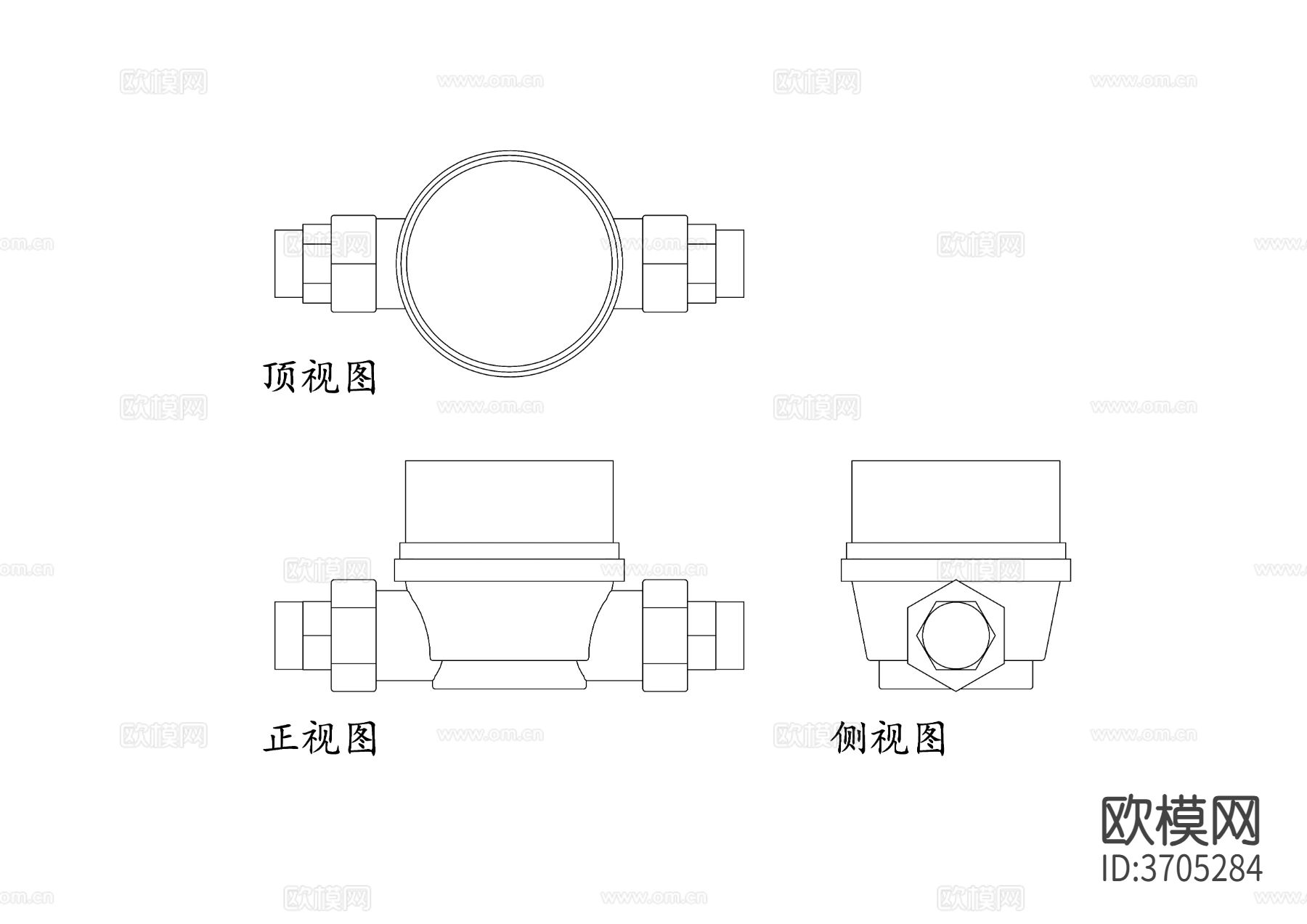 水表设计cad大样图