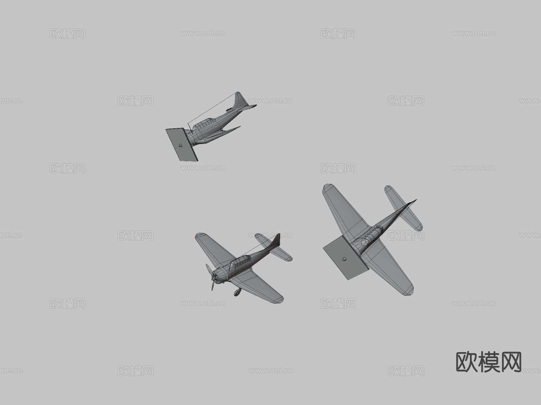 无畏战斗机su模型下载（渲染图3）