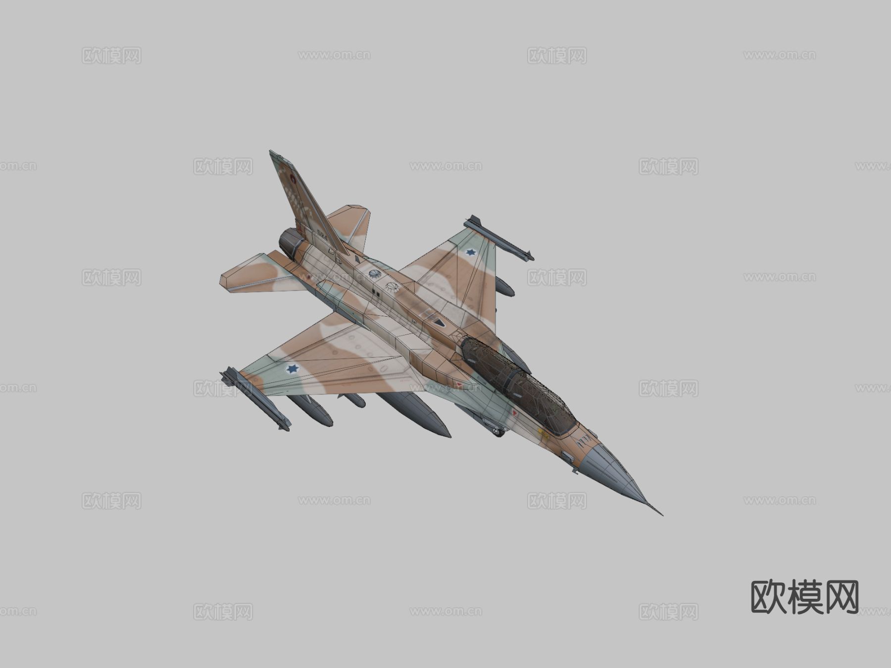 通用动力飞机su模型下载（渲染图2）