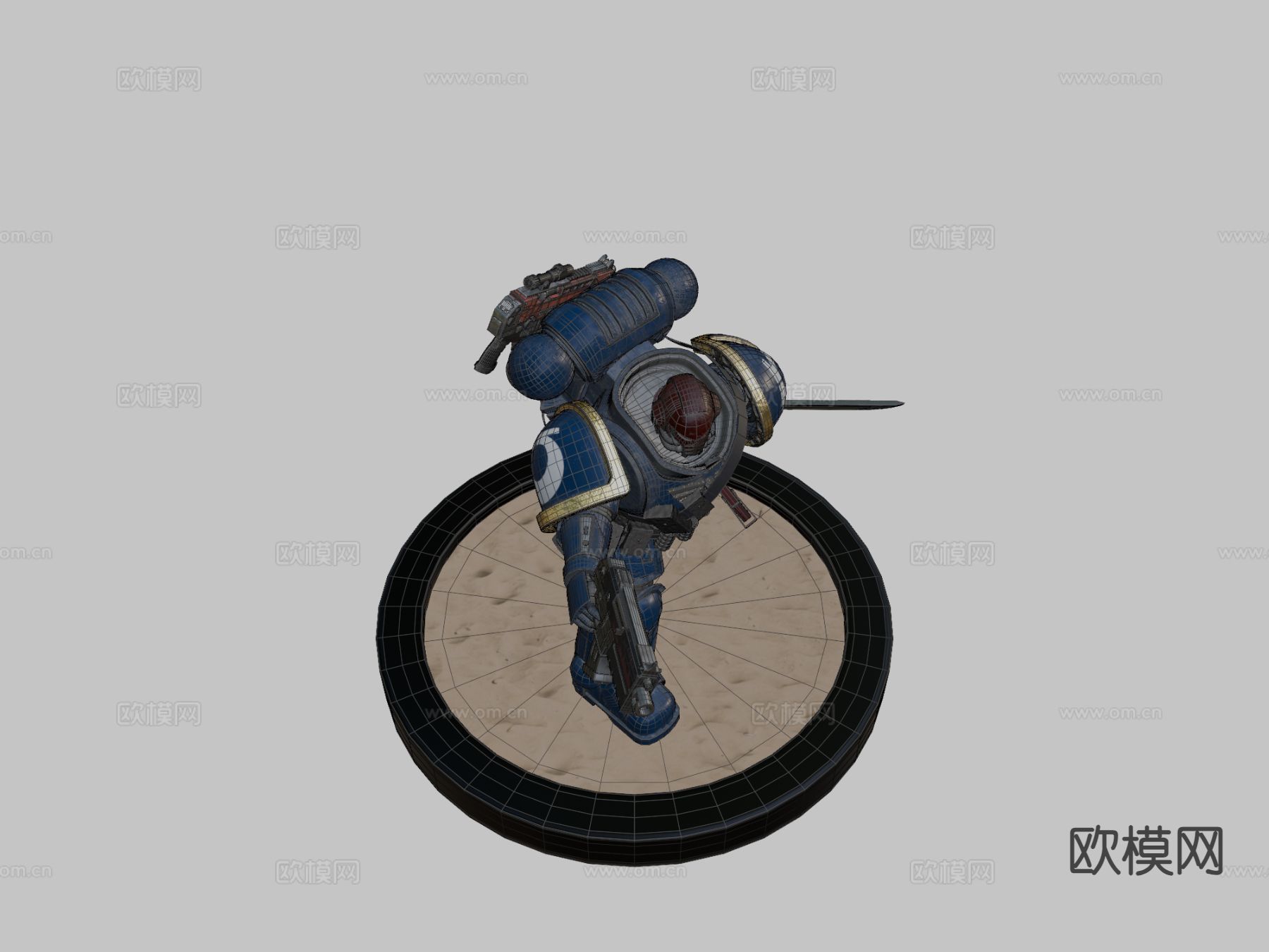 太空海军机器人su模型下载（渲染图1）