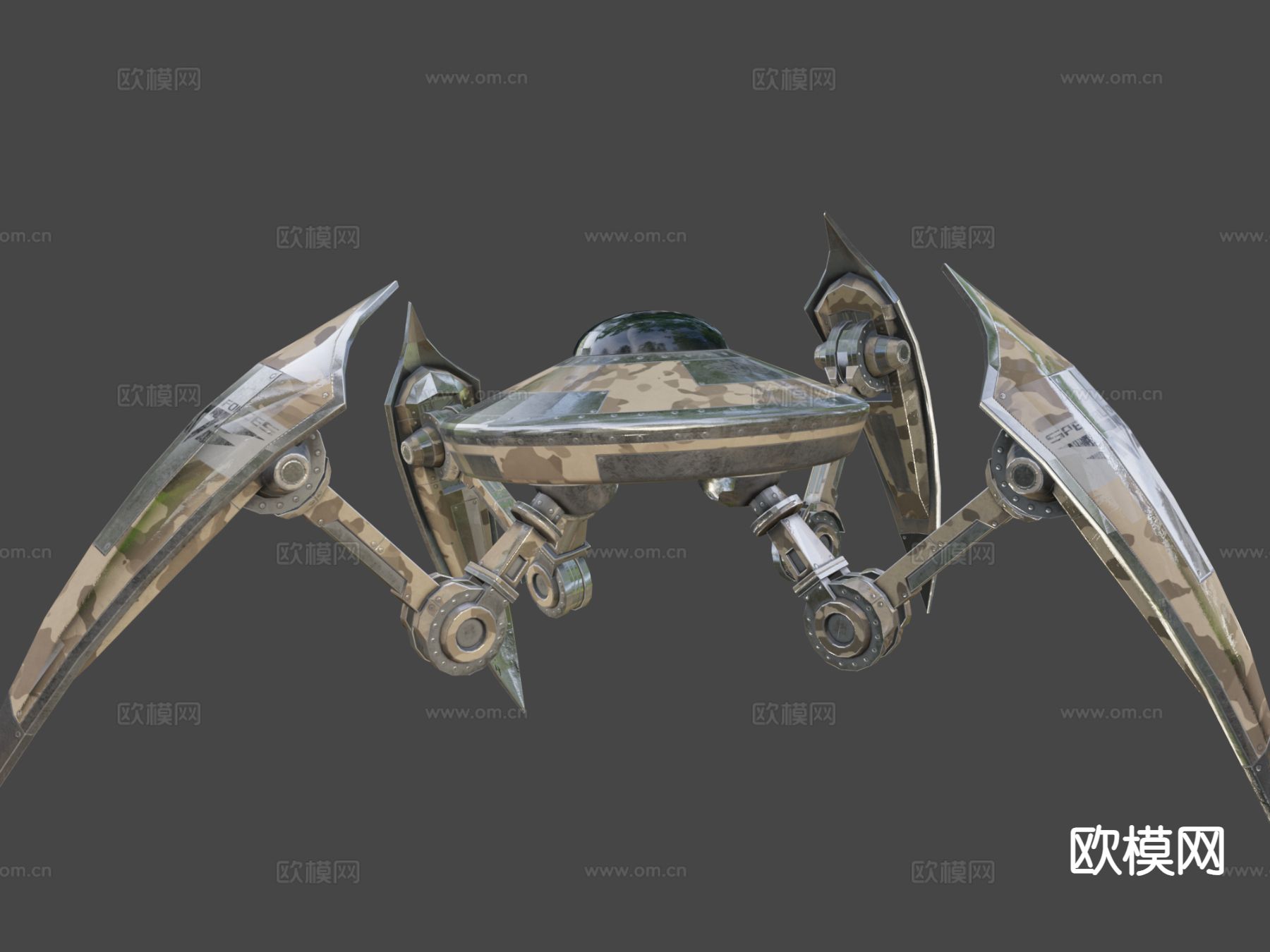 反坦克地雷机器人su模型下载（渲染图7）