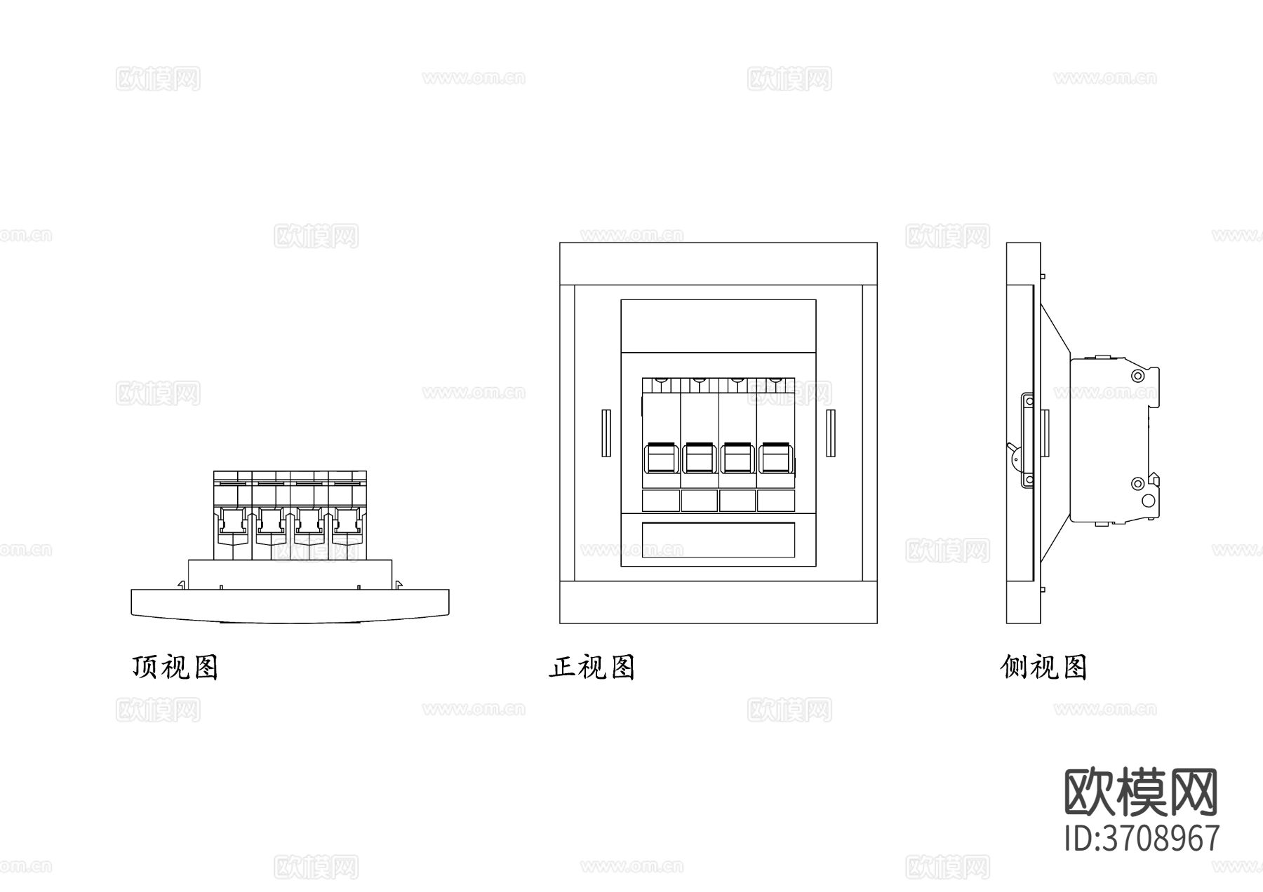 微型断路器盒设计 微型断路器盒结构 微型断路器盒材质 微型断cad大样图