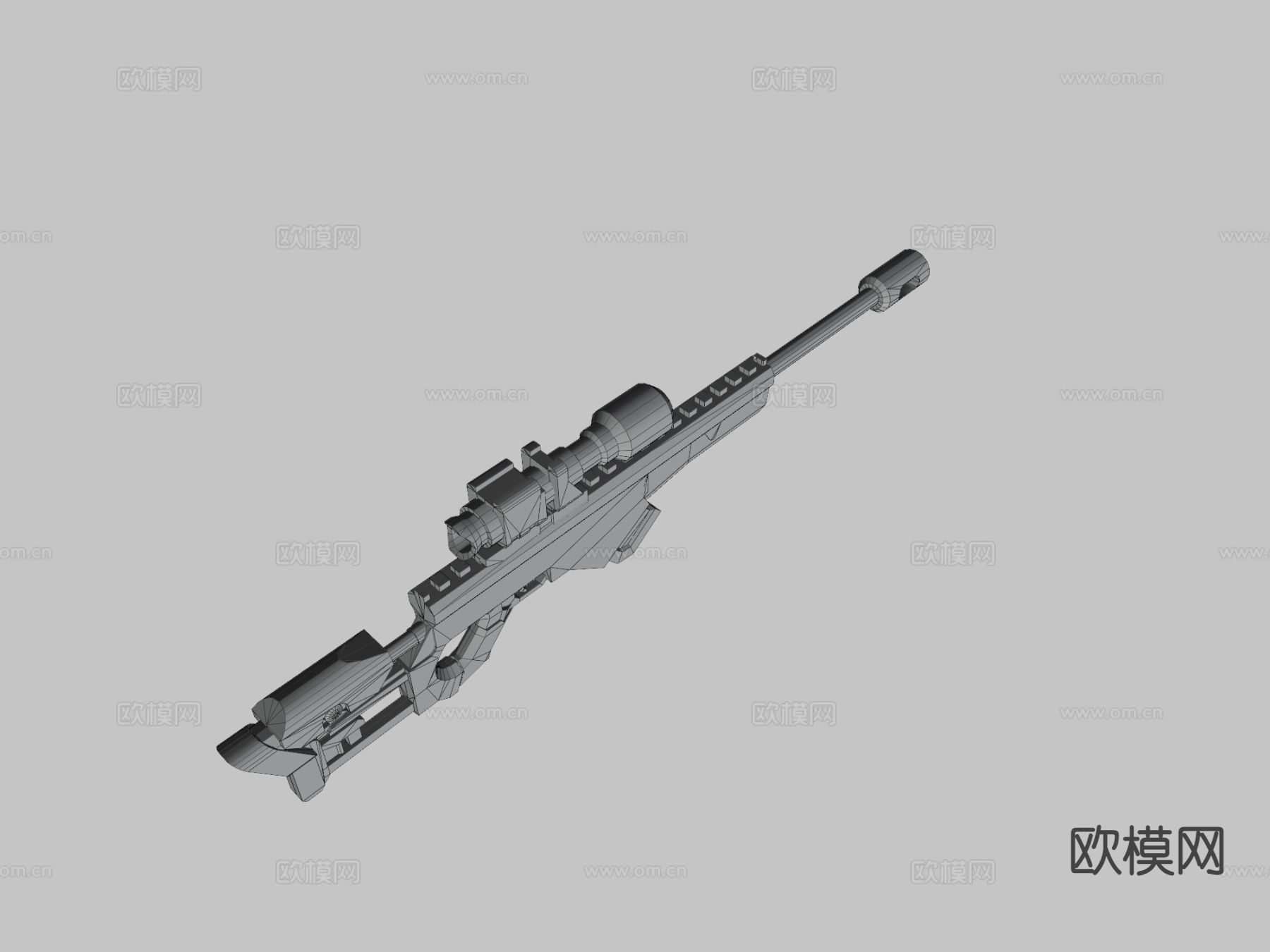 狙击枪su模型下载（渲染图2）