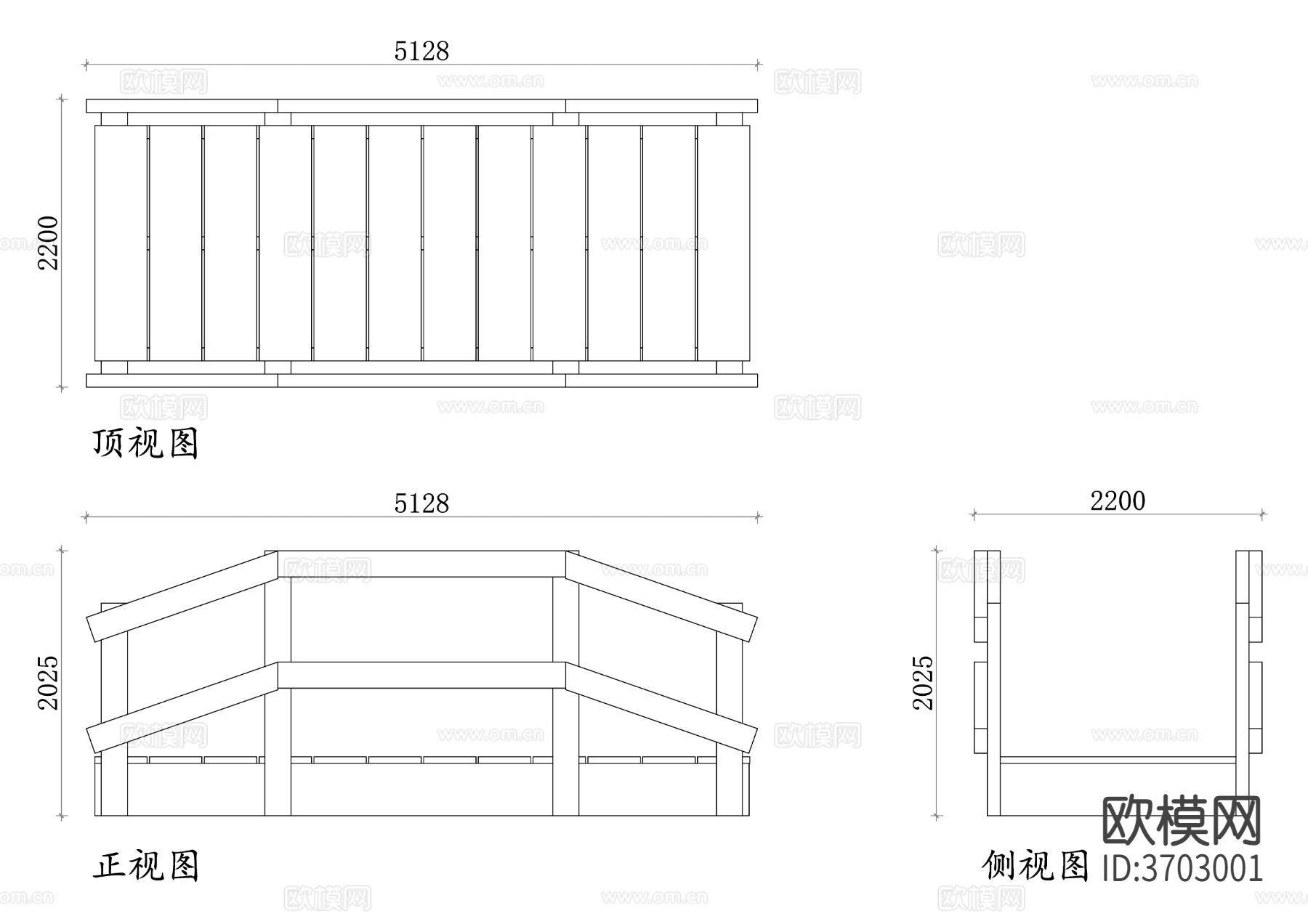 木质花园桥CAD施工图