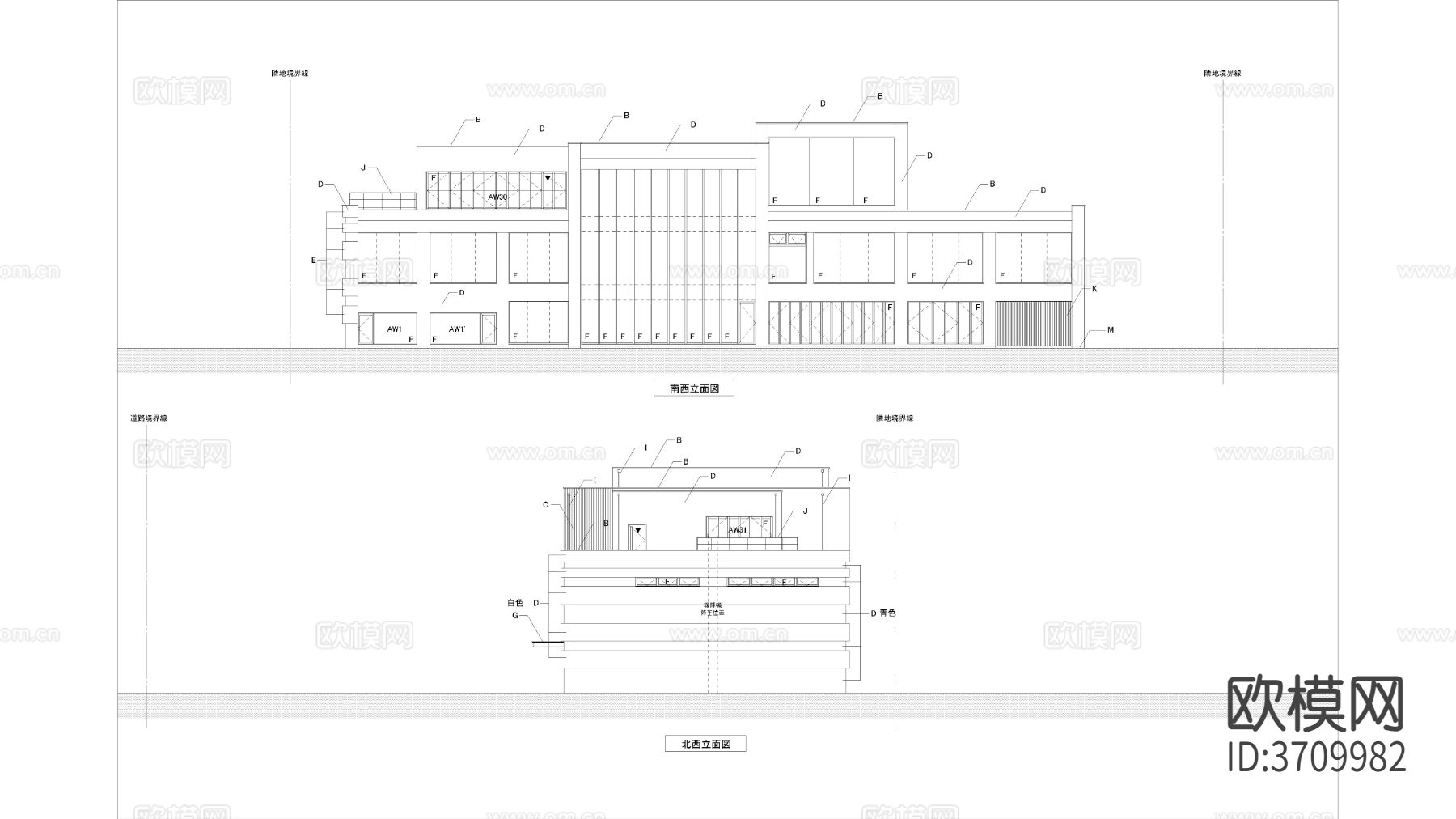 多层建筑物cad施工图