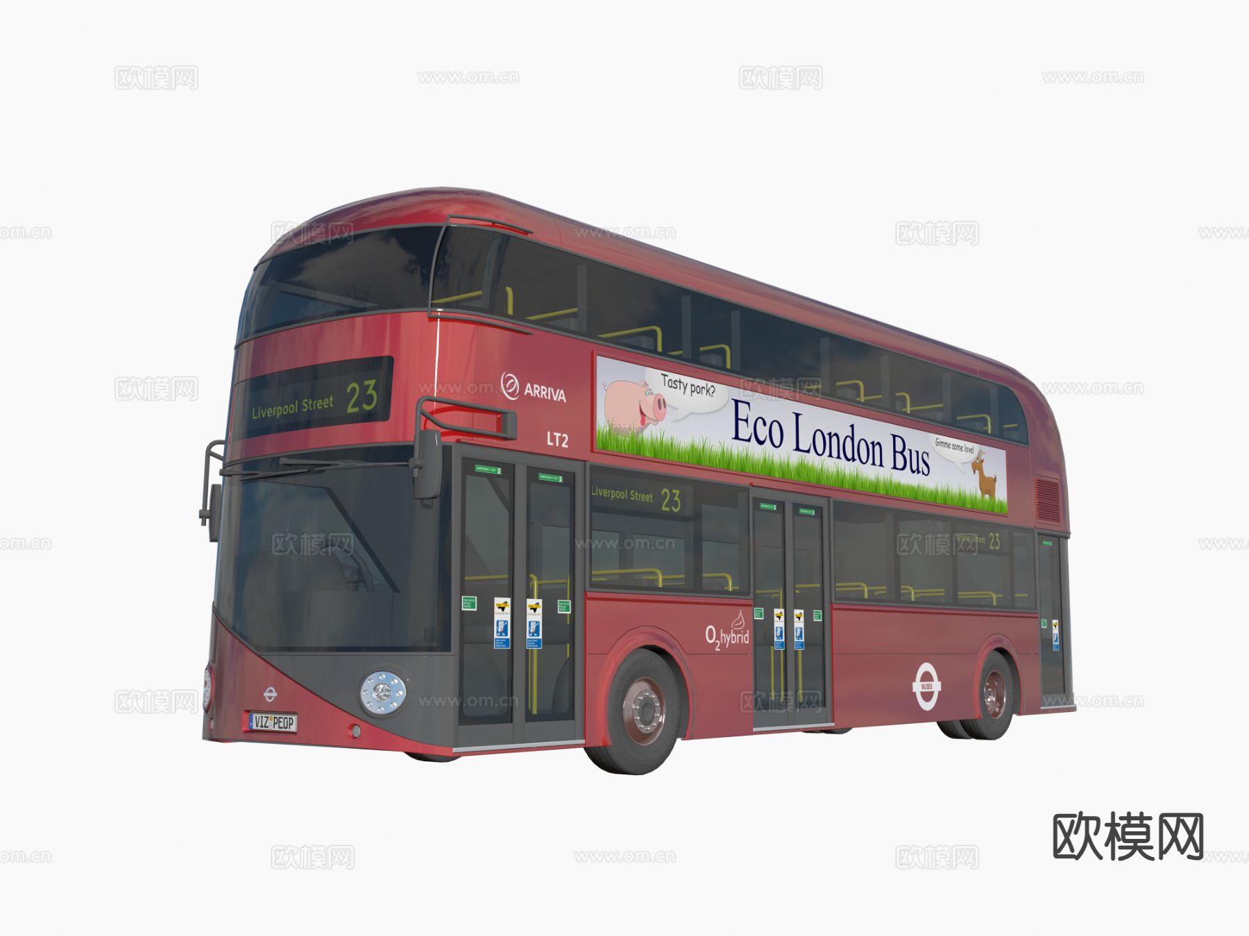 巴士 公共汽车 汽车3d模型下载