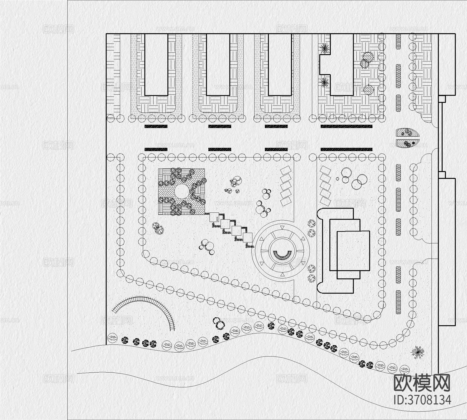 产业园工业园厂区厂房工厂规划植物配置景观绿化方案cad施工图