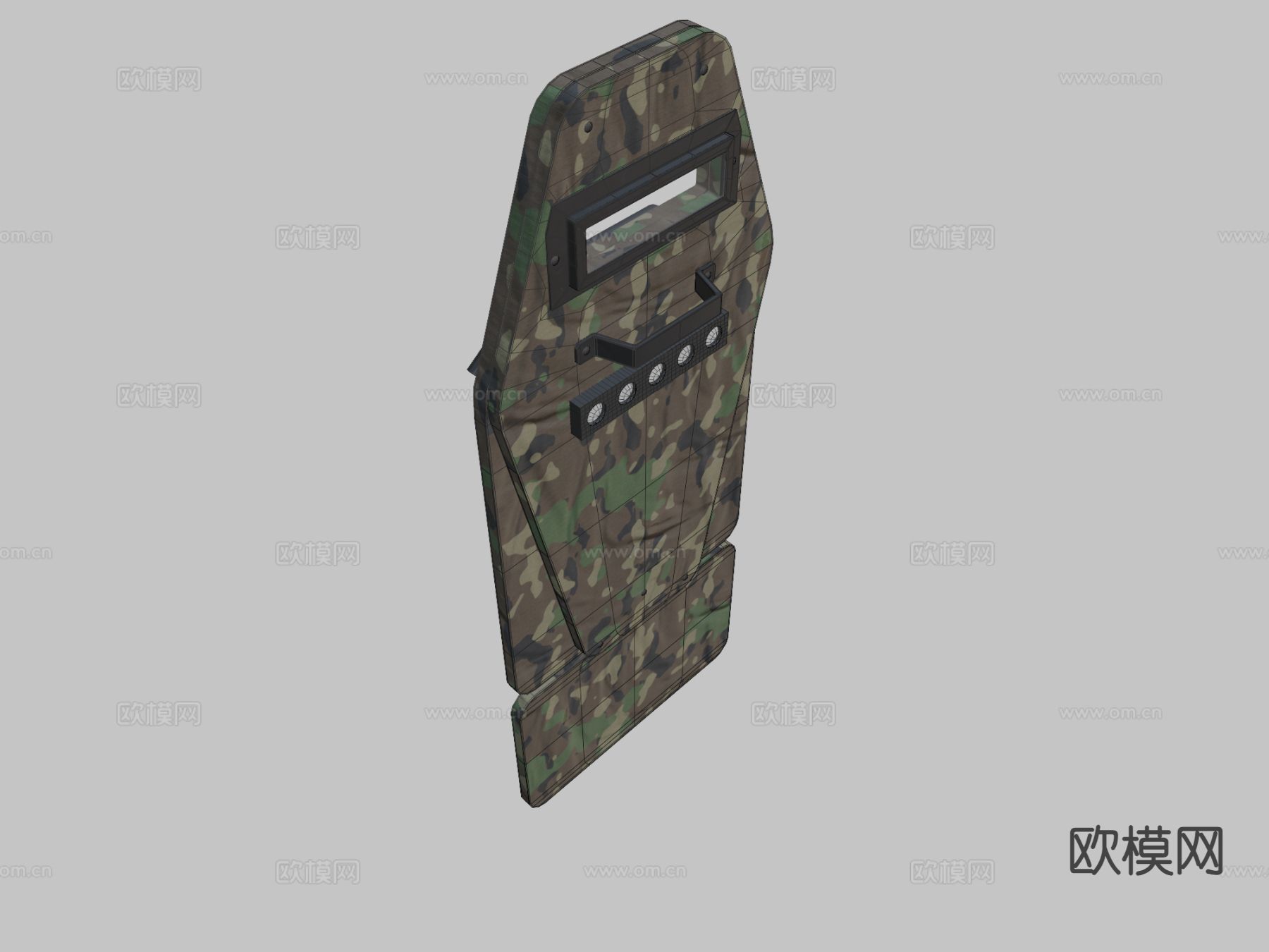 战术盾牌su模型下载（渲染图1）