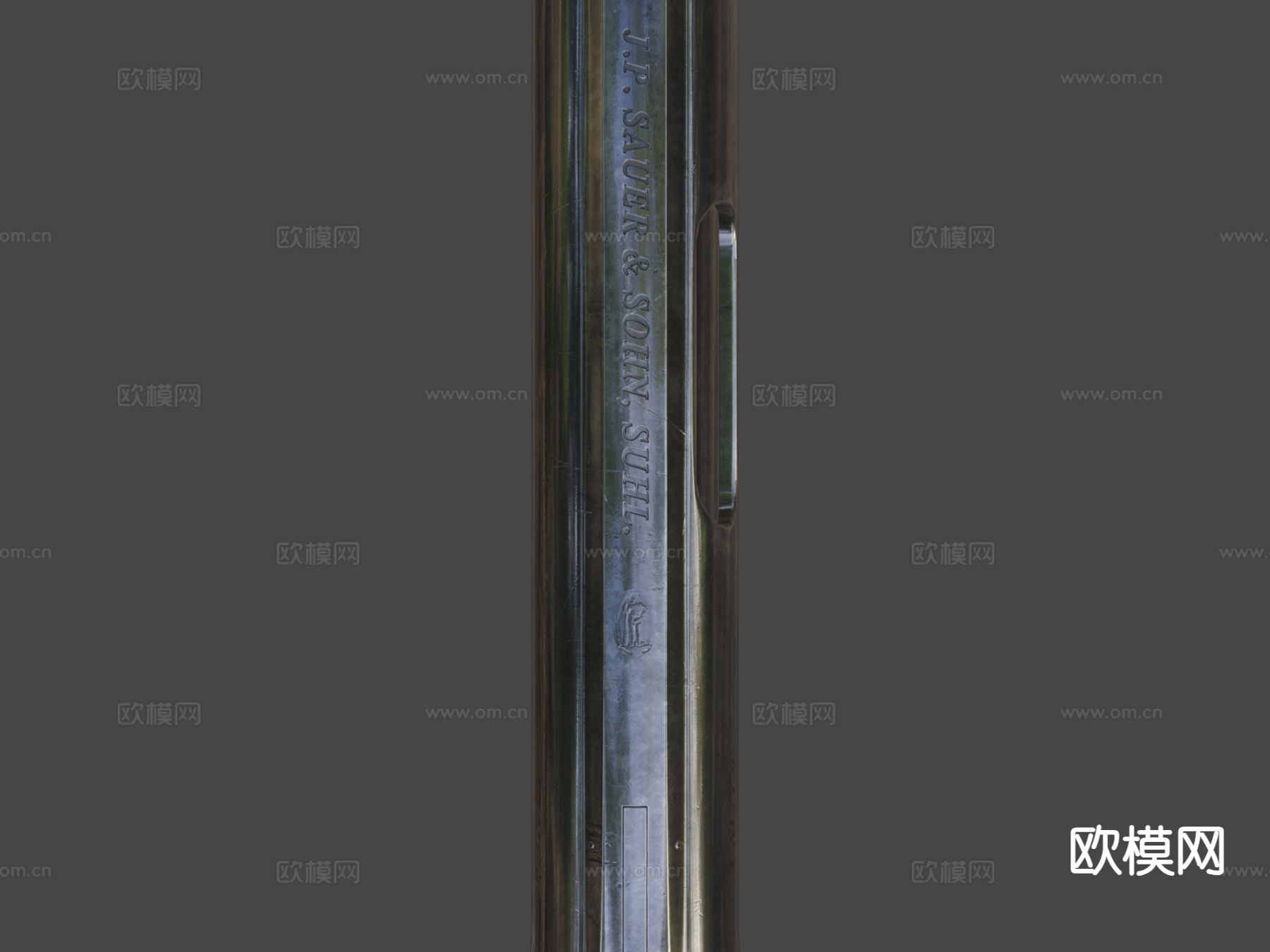 J.P.Sauer1913自型装手枪su模型下载（渲染图5）