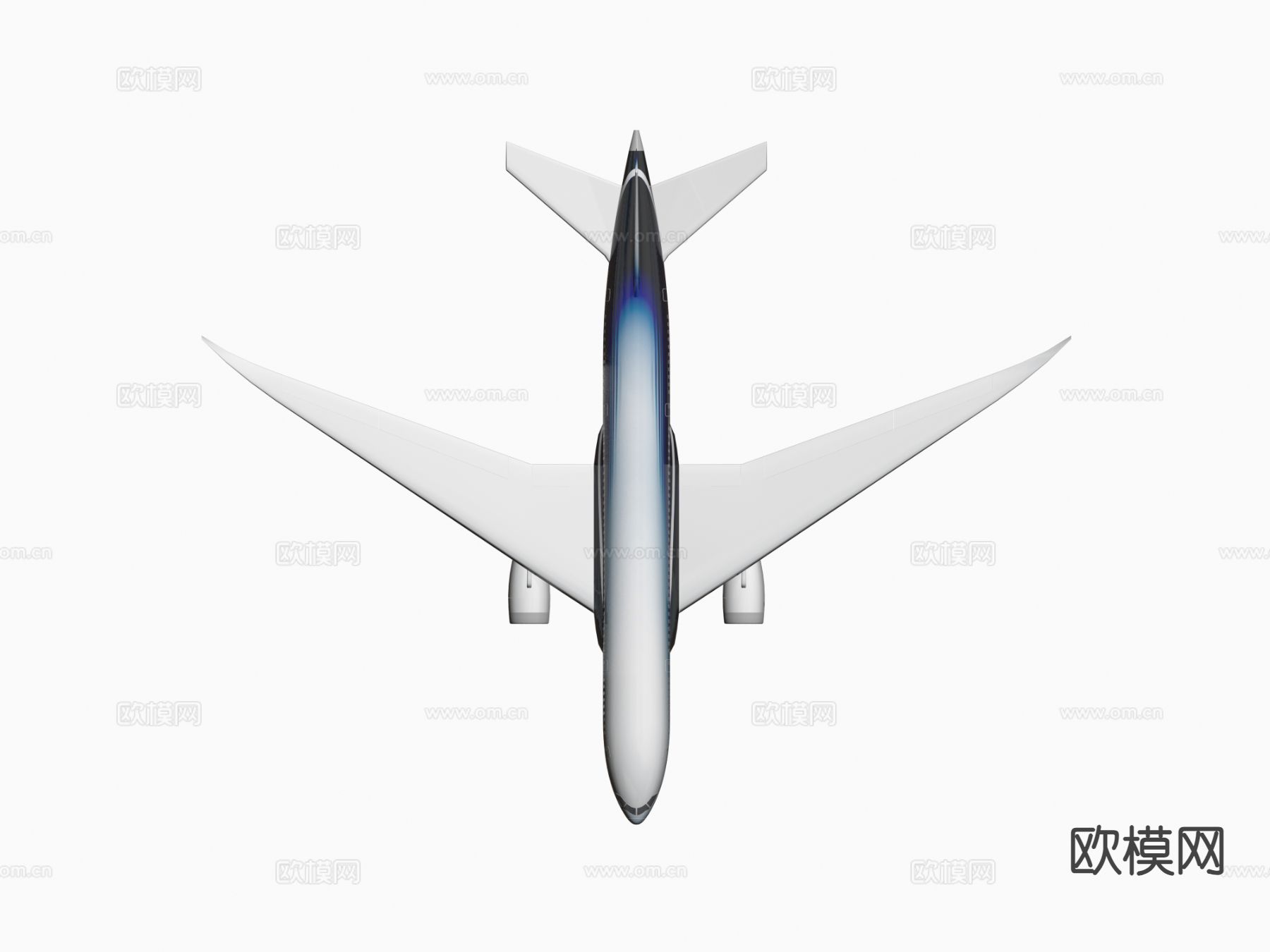 客机 飞机3d模型下载（渲染图2）