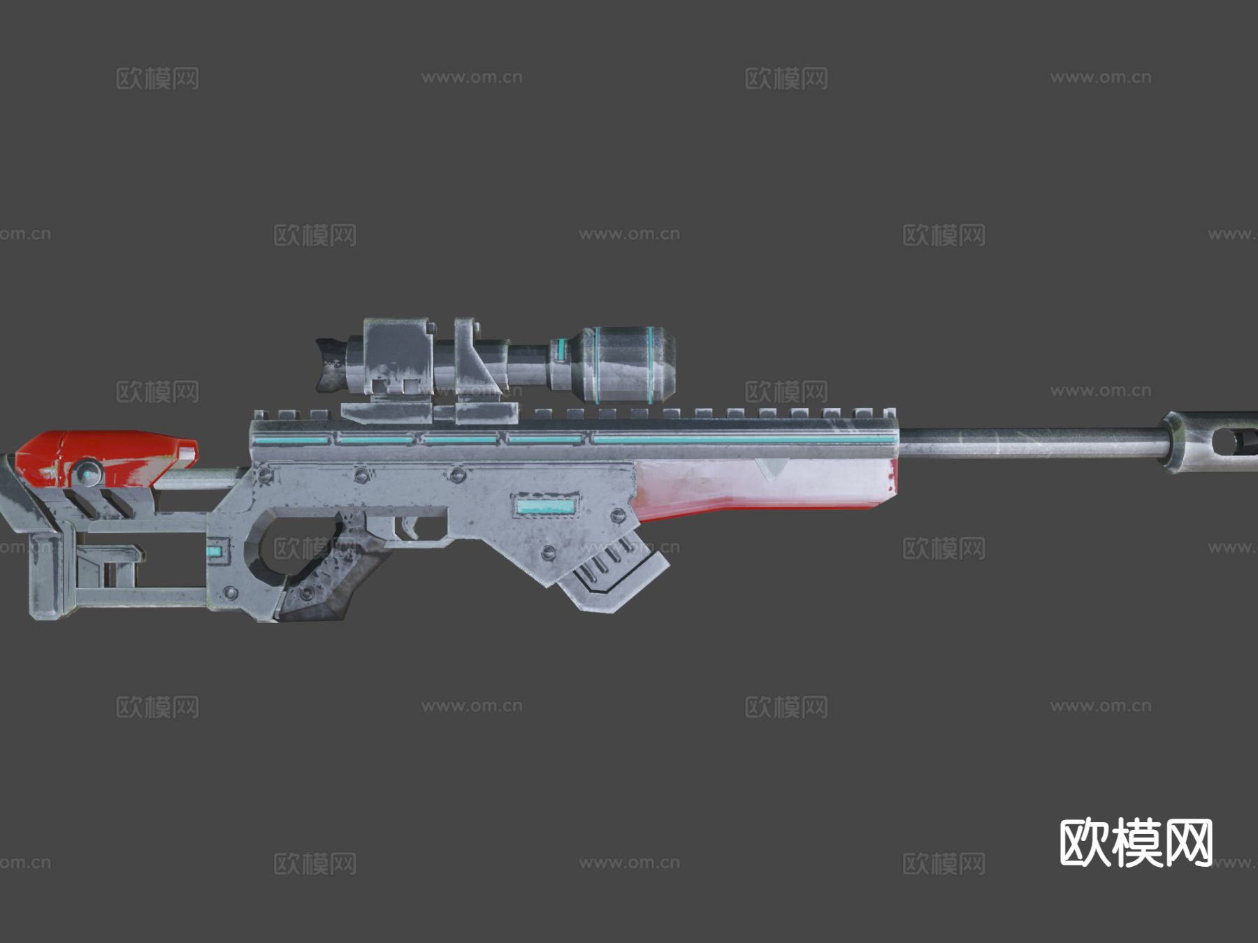 狙击枪su模型下载（渲染图5）
