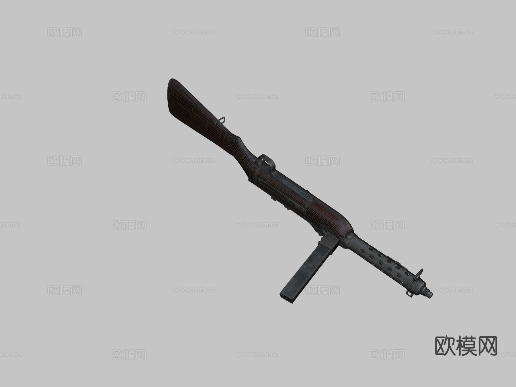 MP34步枪su模型下载（渲染图3）