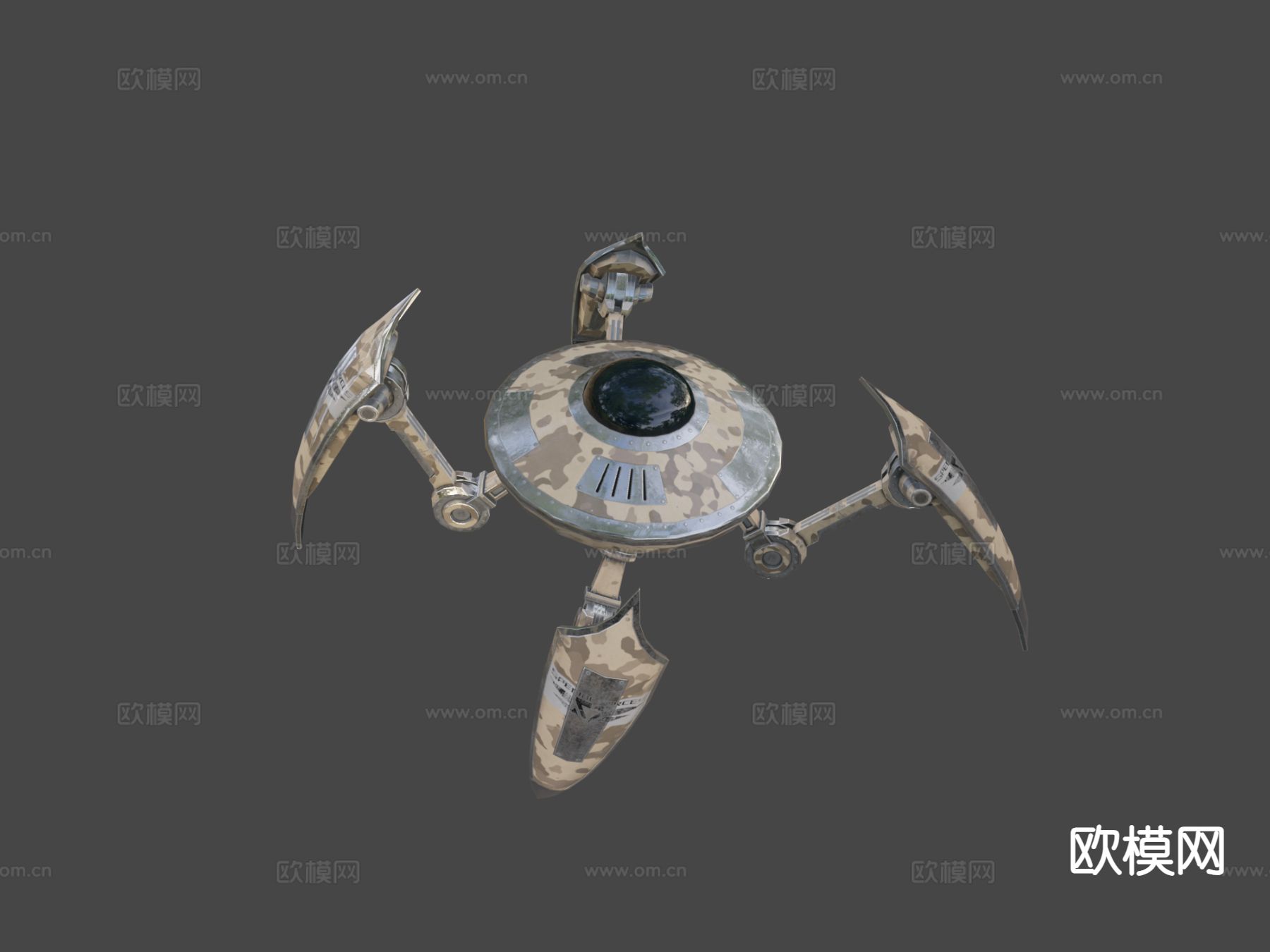 反坦克地雷机器人su模型下载（渲染图4）