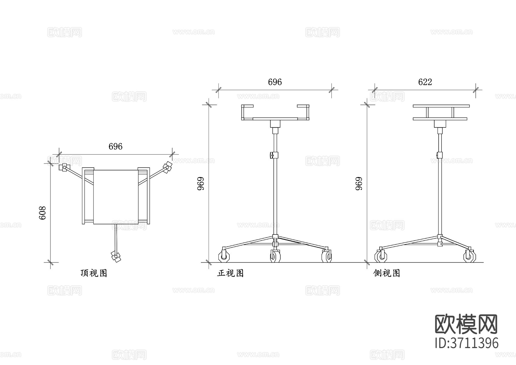 显示器支架cad图库