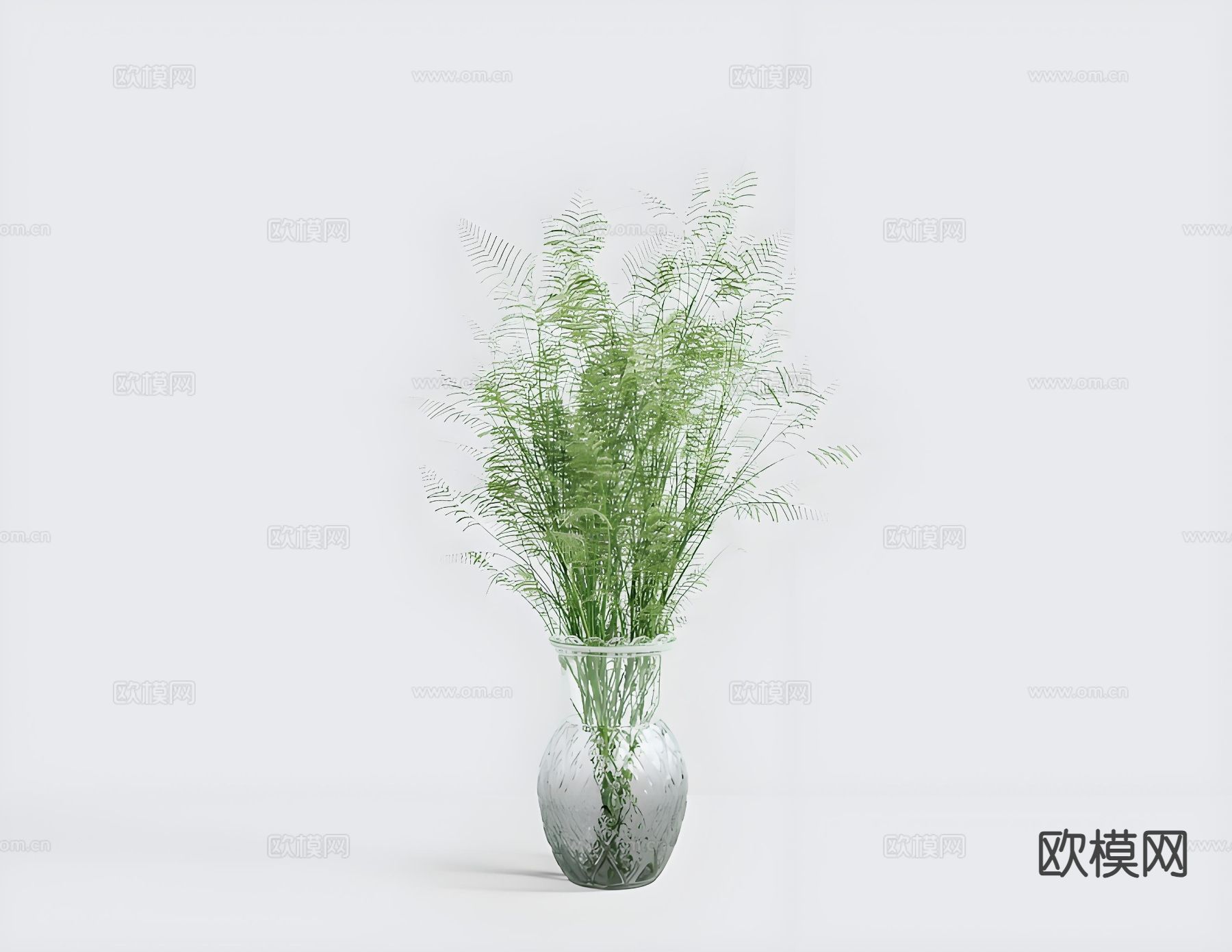 花瓶 花艺 水生植物3d模型