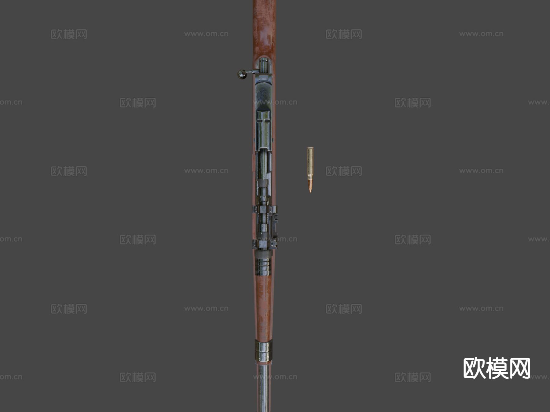 沃尔特狙击枪su模型下载（渲染图7）