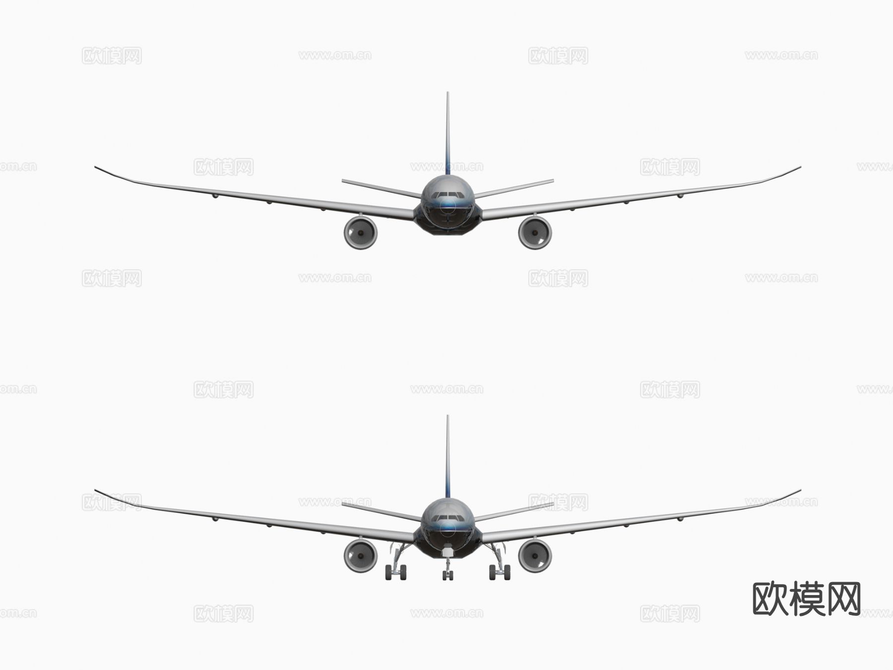 客机 飞机3d模型下载（渲染图3）