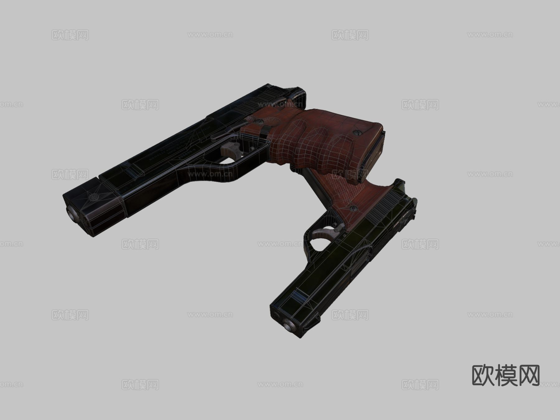 贝内利MP3B76手枪su模型下载（渲染图1）