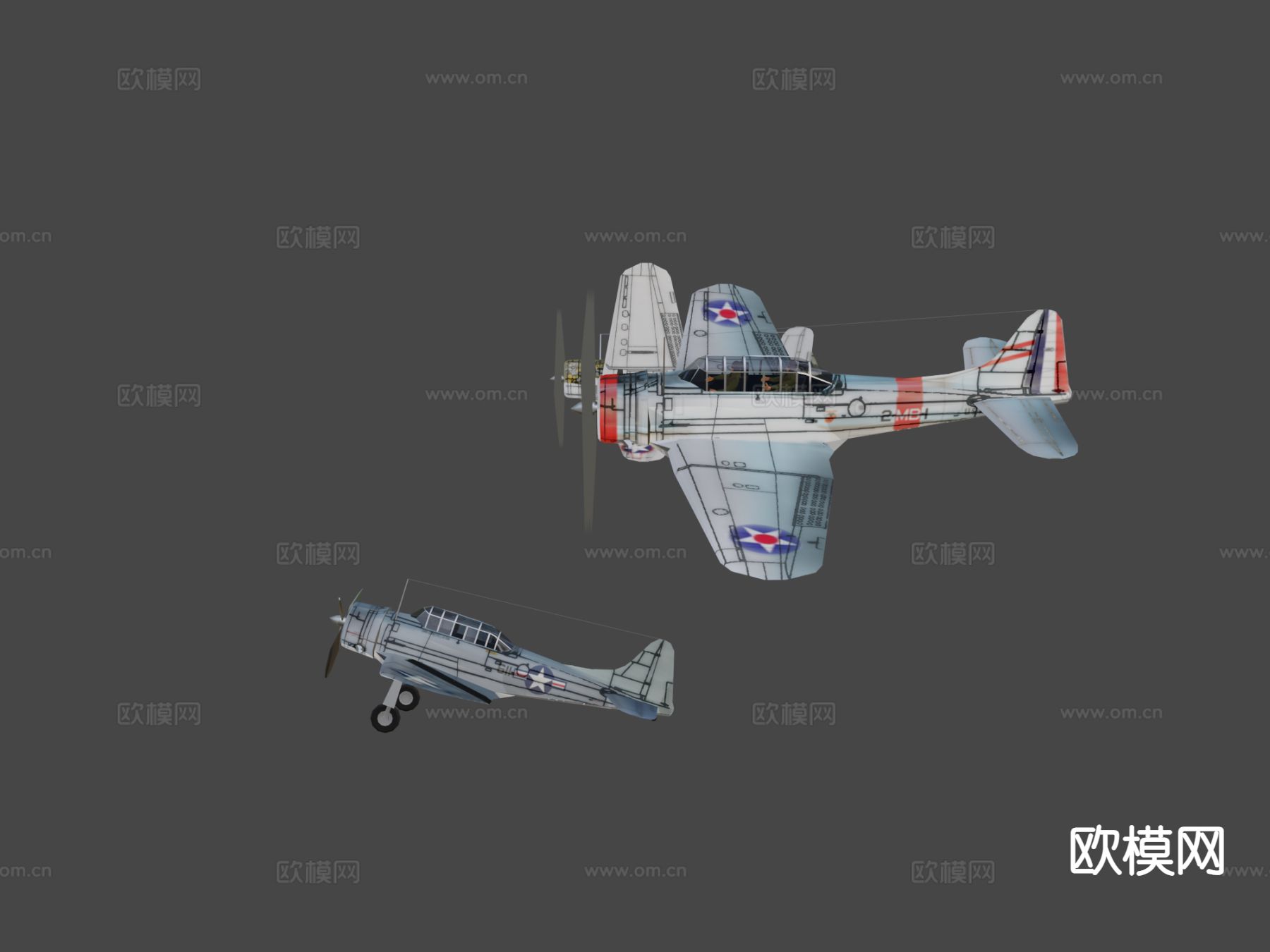 无畏战斗机su模型下载（渲染图6）