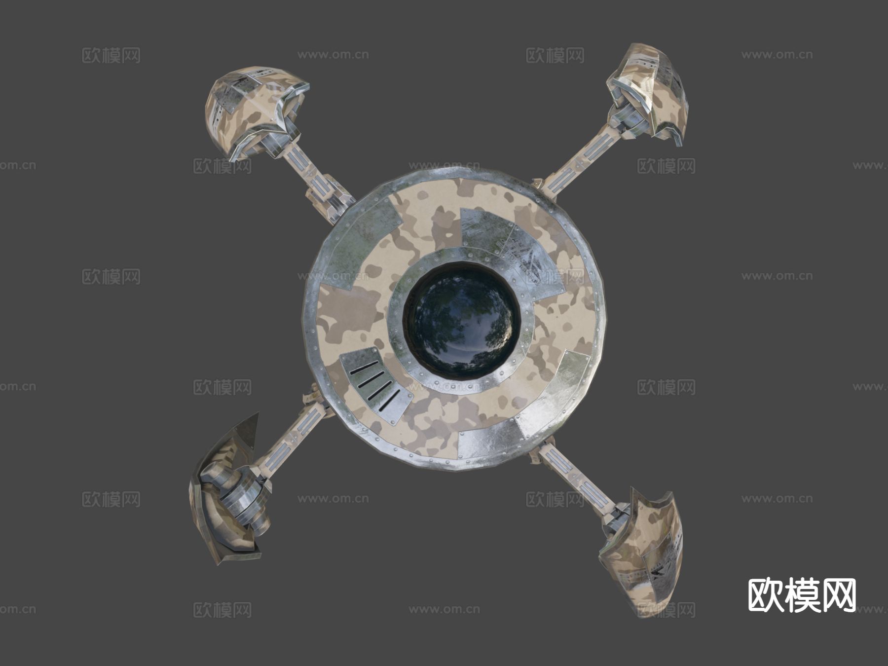 反坦克地雷机器人su模型下载（渲染图5）