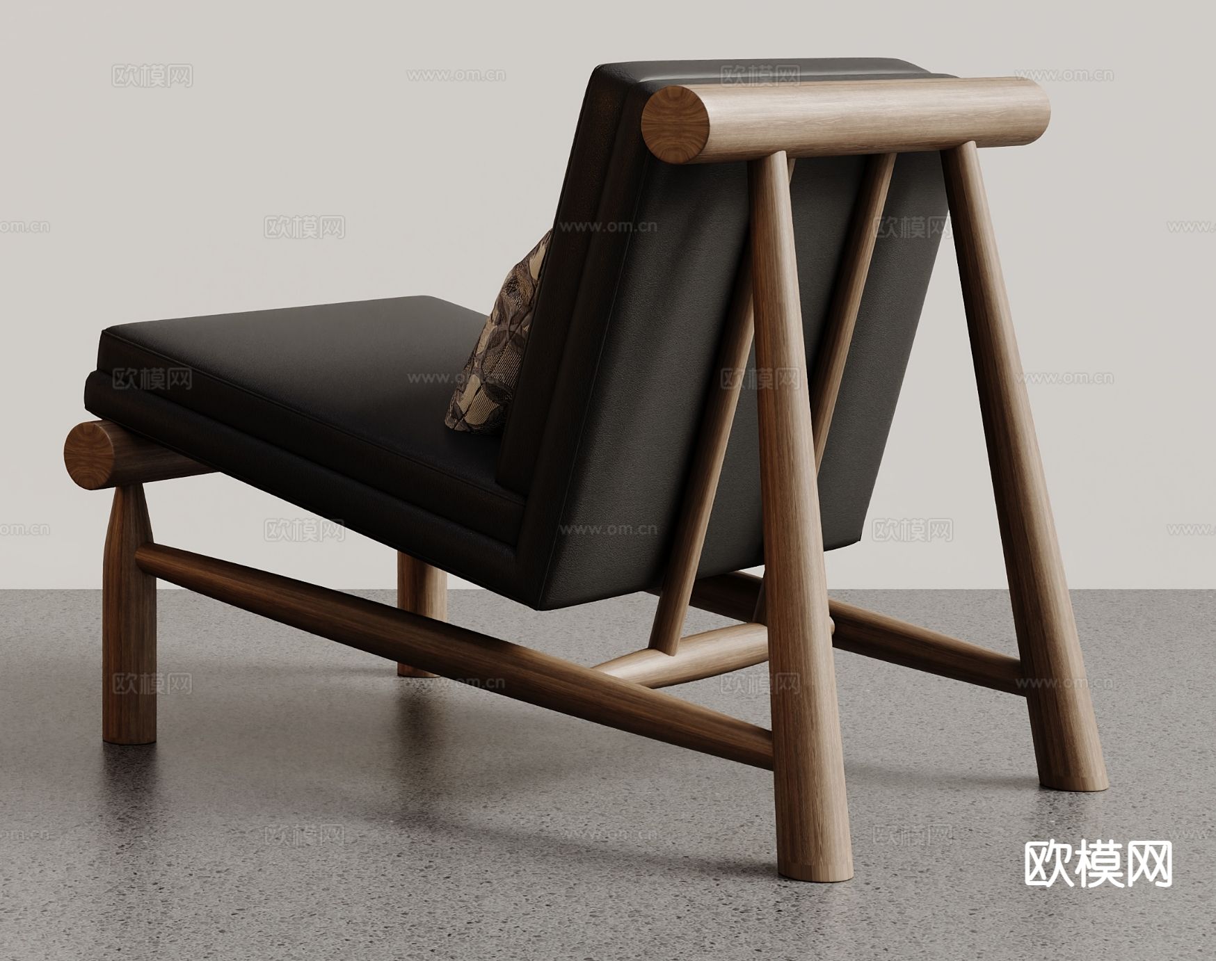 侘寂椅子 休闲椅3d模型下载（渲染图2）