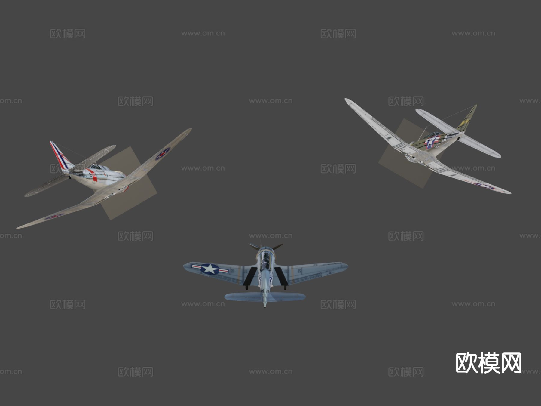 无畏战斗机su模型下载（渲染图7）