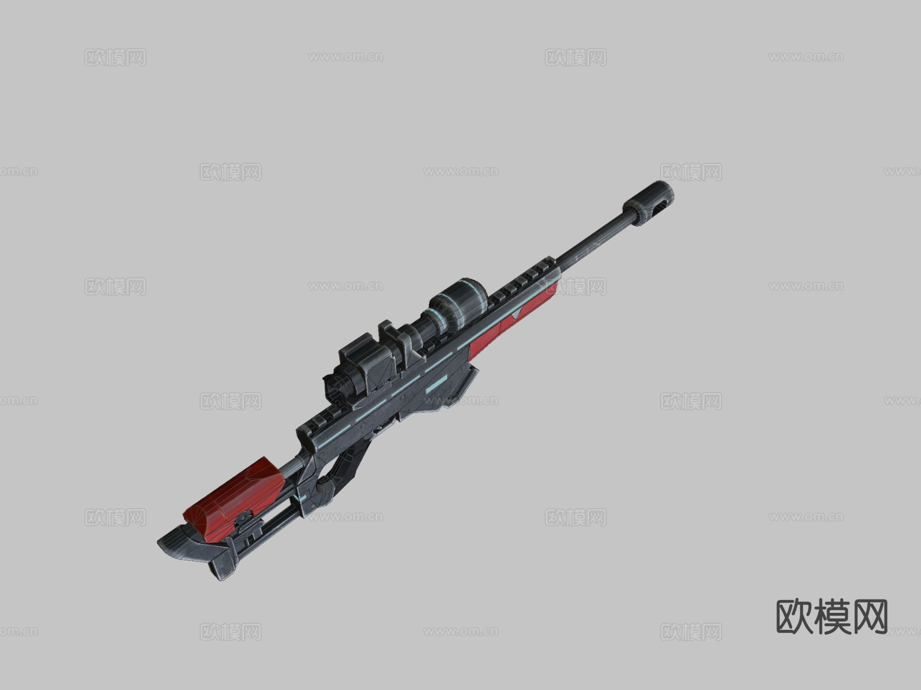 狙击枪su模型下载（渲染图1）