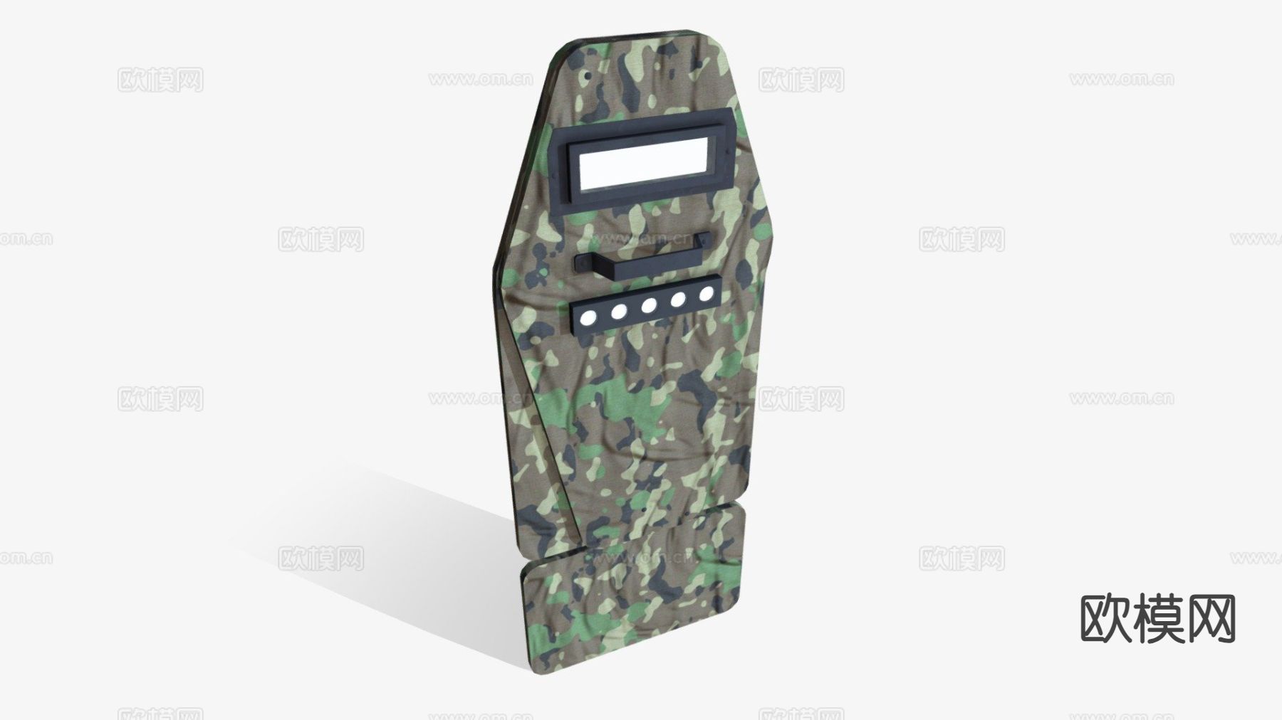 战术盾牌su模型下载（渲染图2）