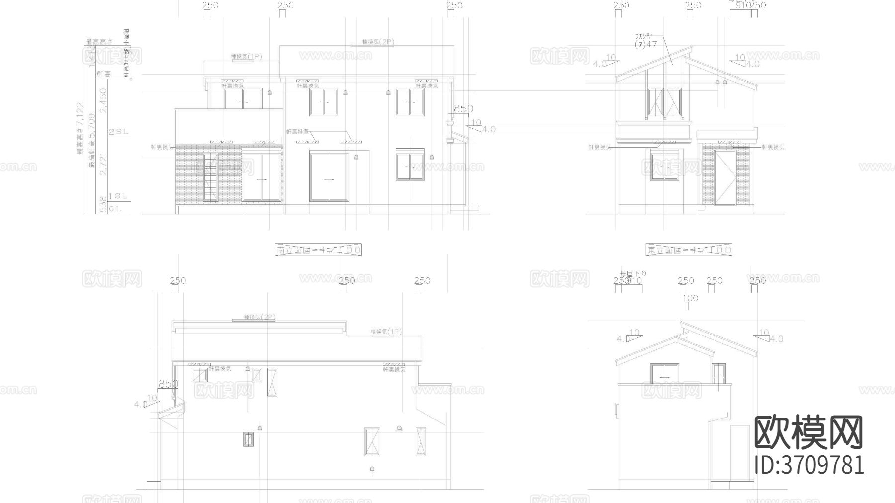 别墅 住宅建筑cad施工图