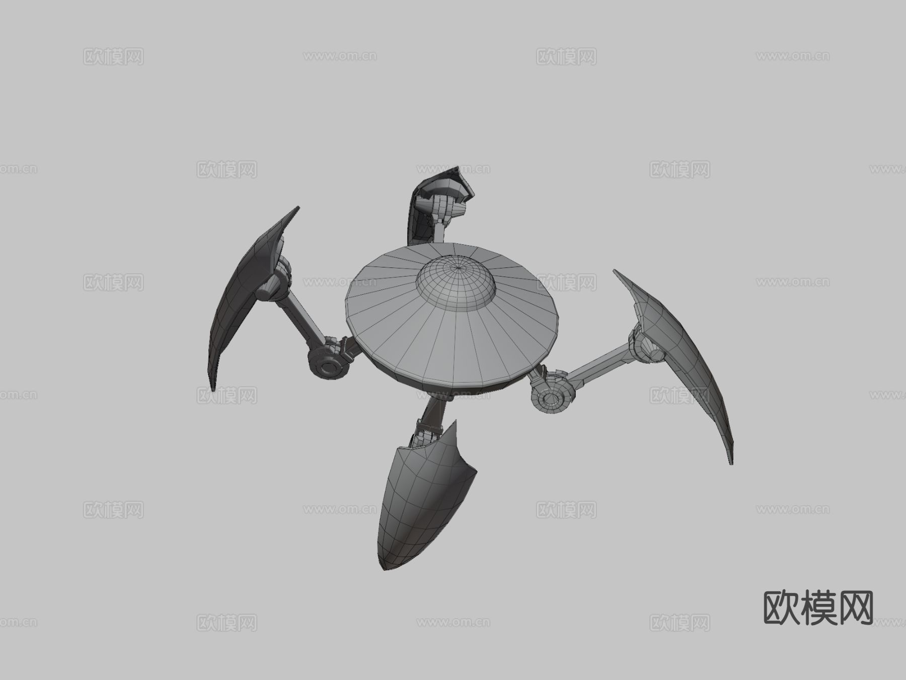 反坦克地雷机器人su模型下载（渲染图3）