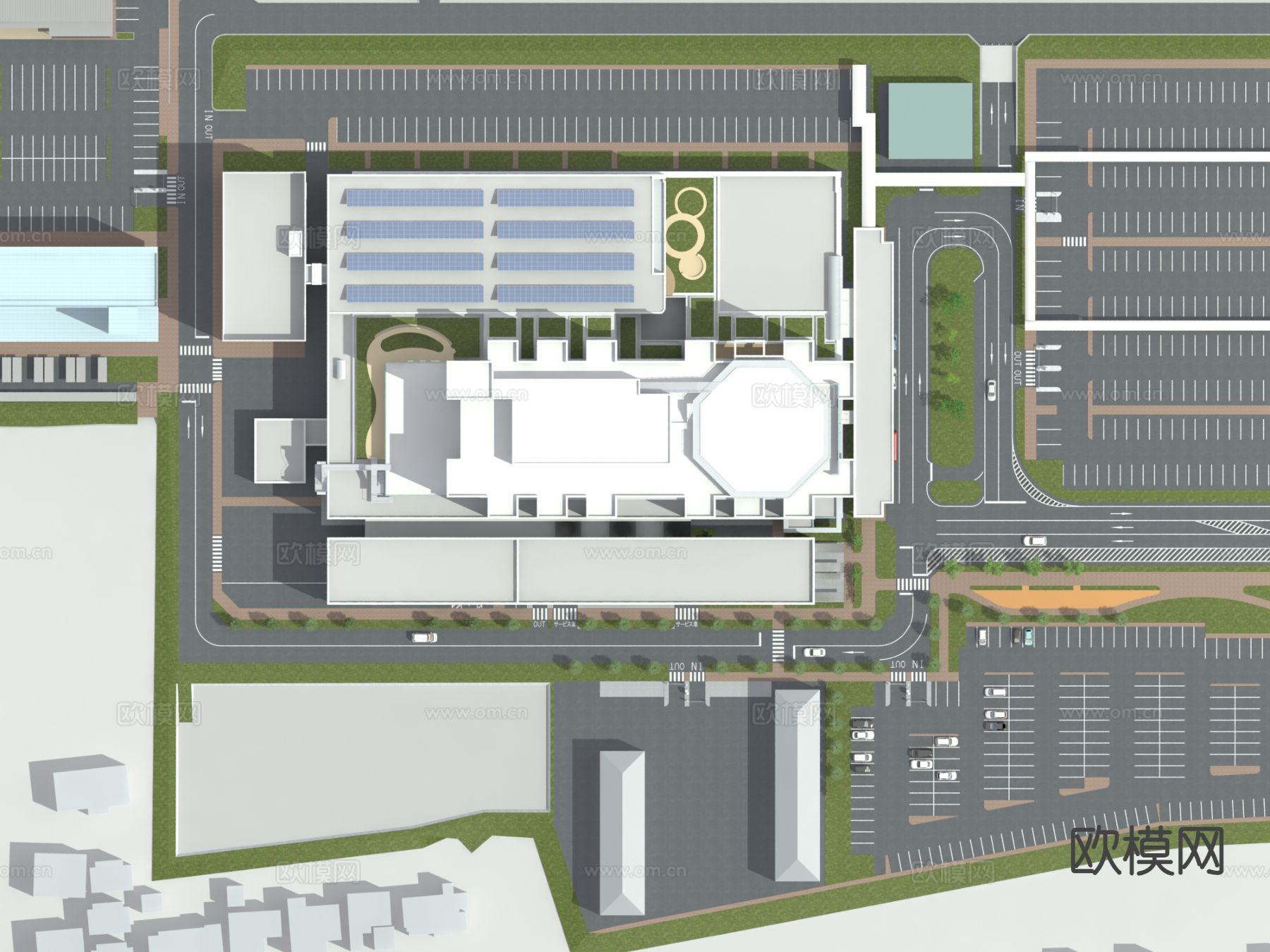 鸟瞰建筑规划 建筑平面图规划3d模型下载