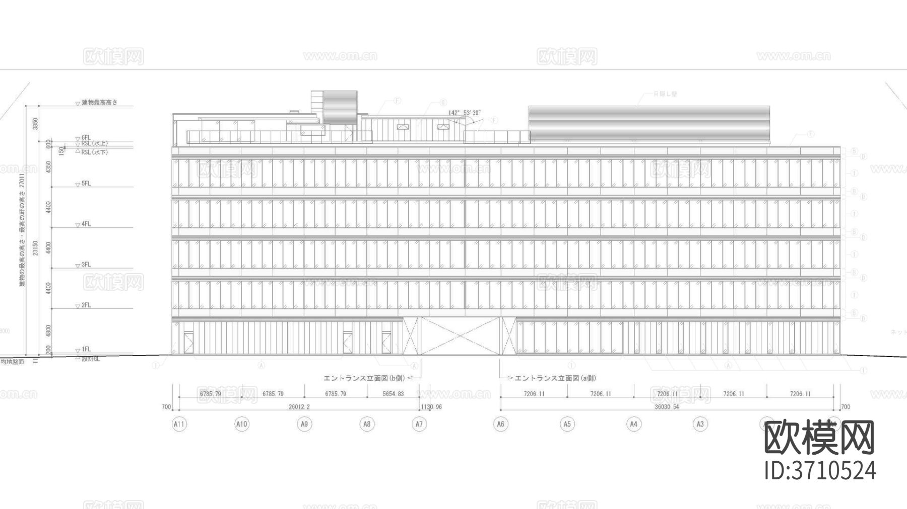 建筑写字楼 高层建筑 办公楼 酒店cad施工图