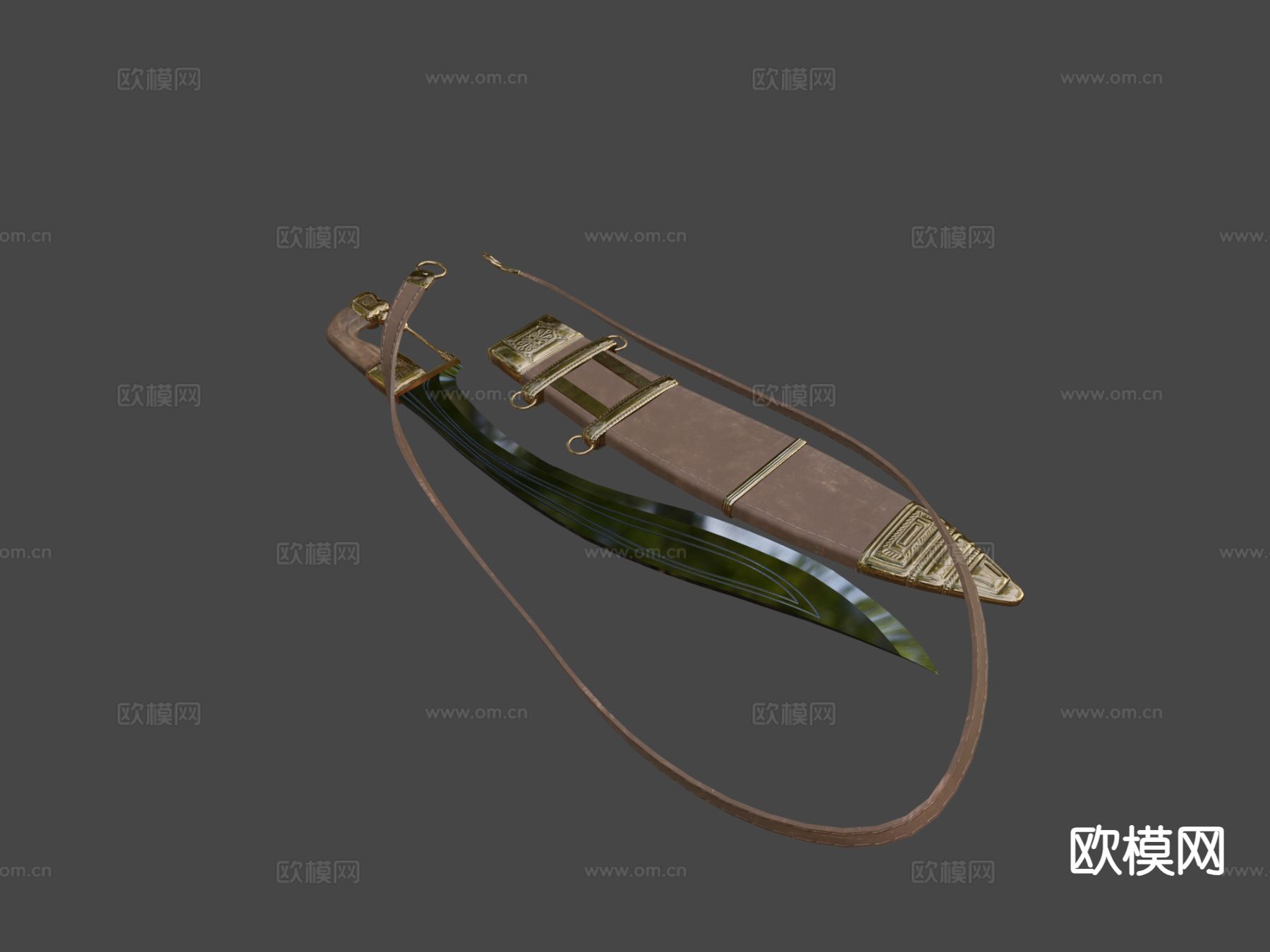 带鞘的古刀su模型下载（渲染图5）